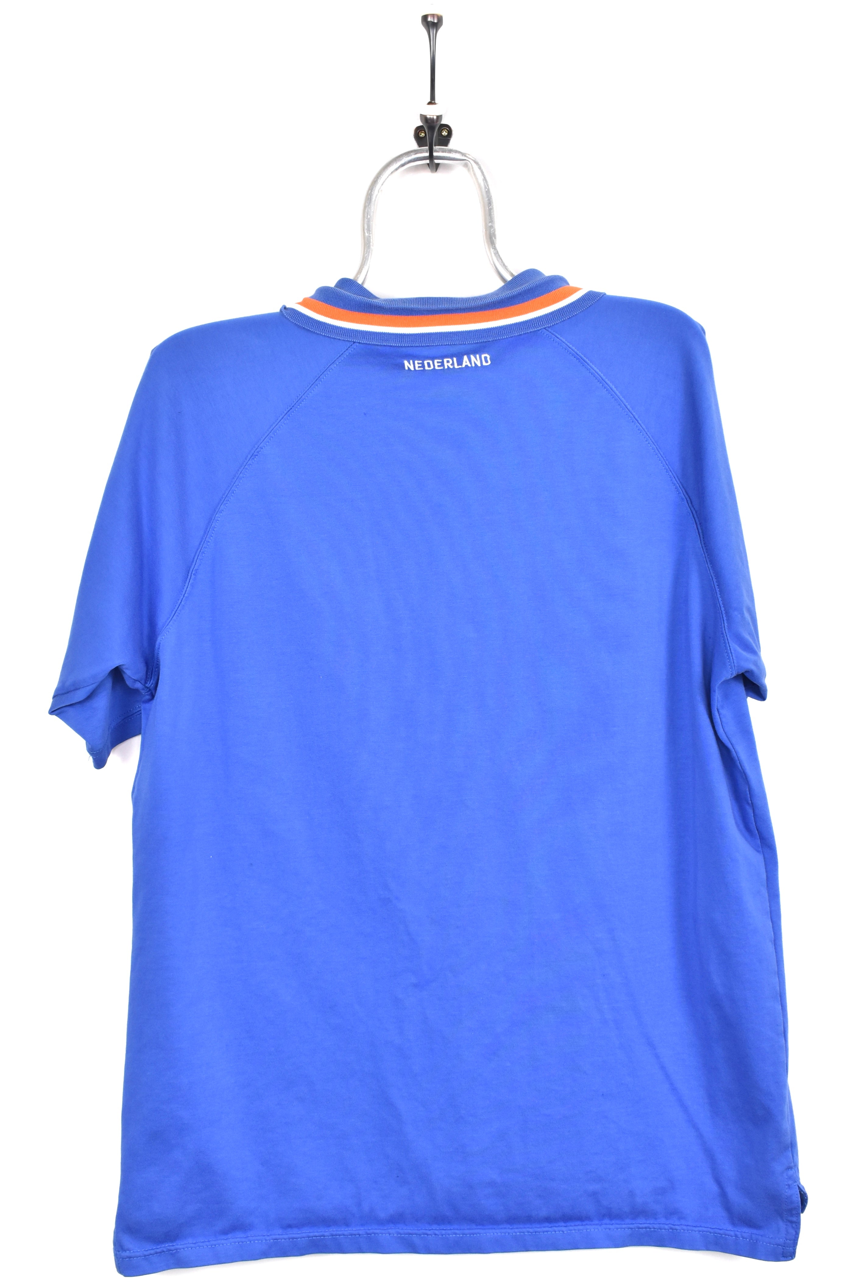 Vintage Nike polo shirt, blue soccer embroidered tee - AU M NIKE