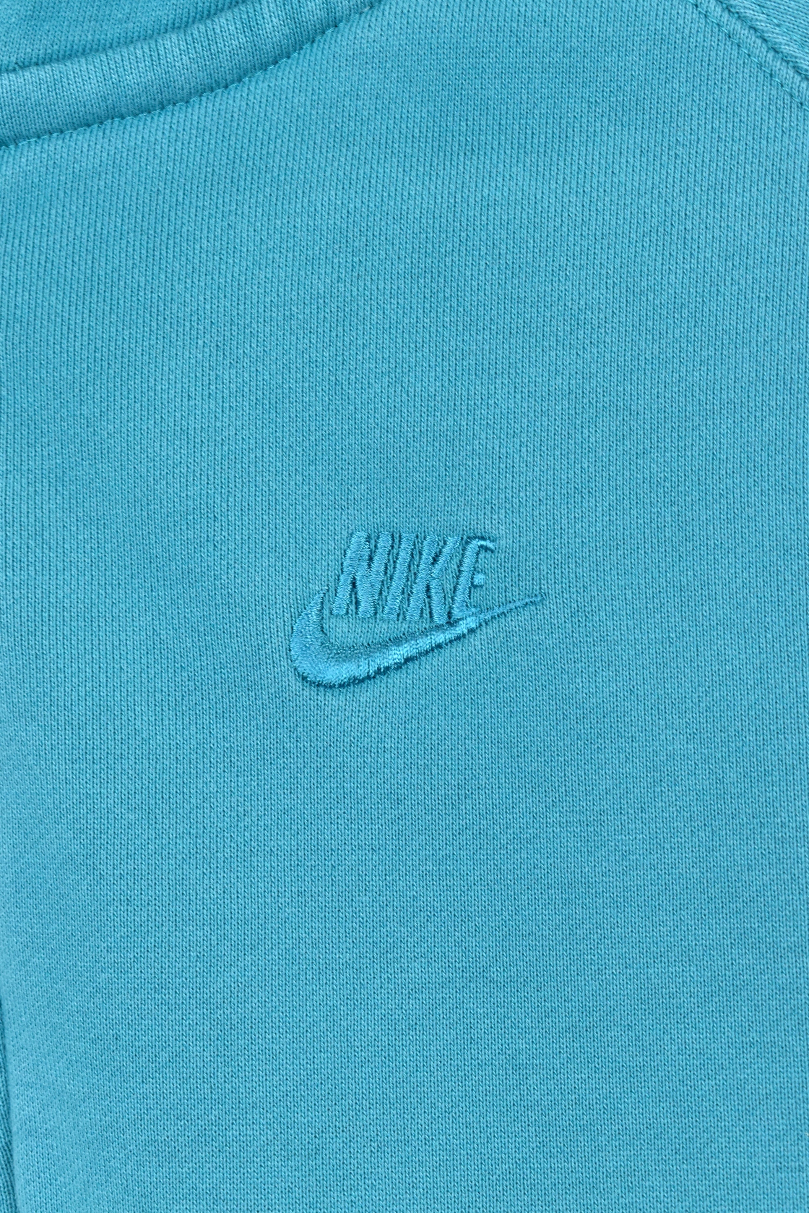 Vintage Nike hoodie, blue embroidered sweatshirt - AU Medium NIKE