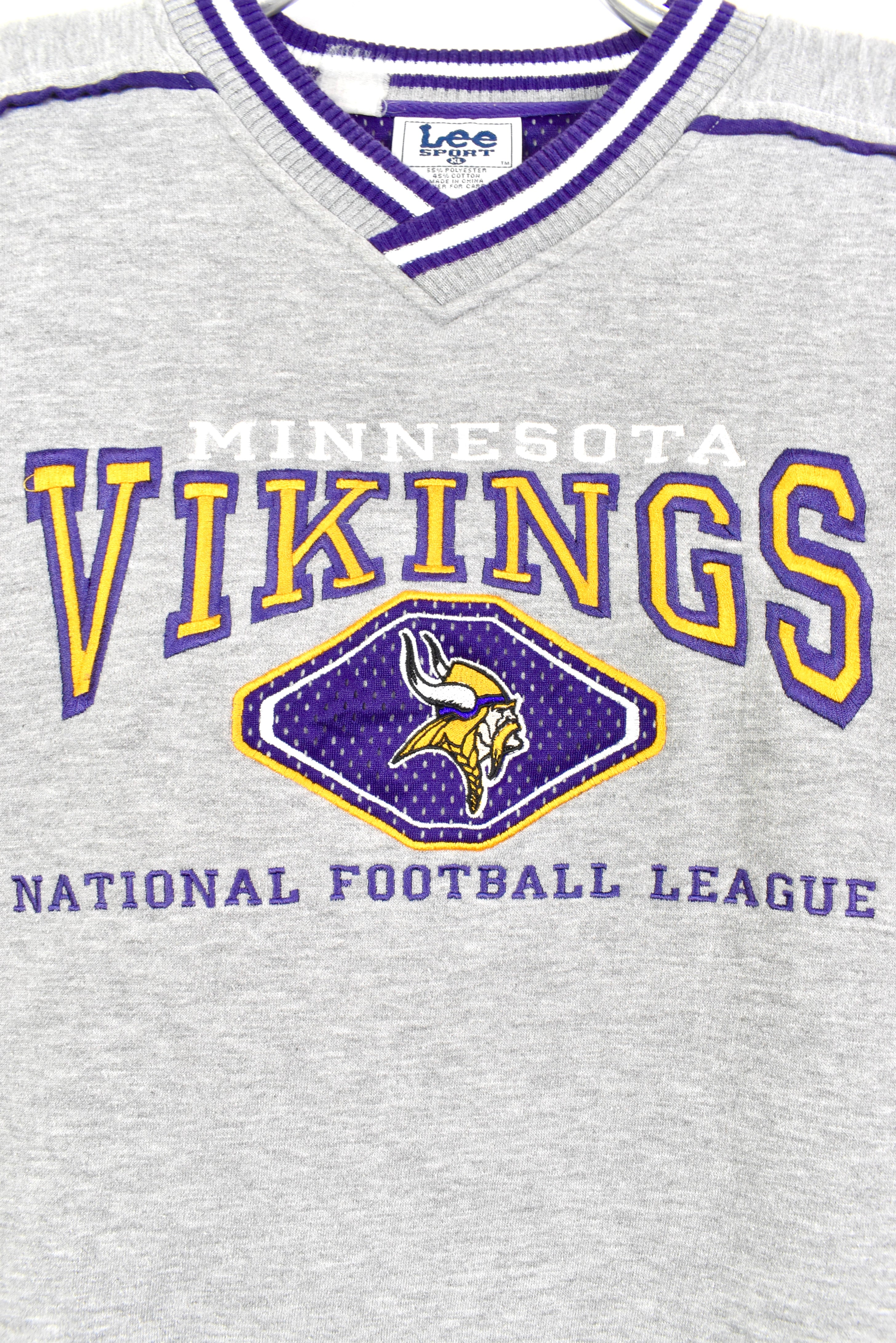 Vintage NFL Minnesota Vikings embroidered grey sweatshirt | XL PRO SPORT