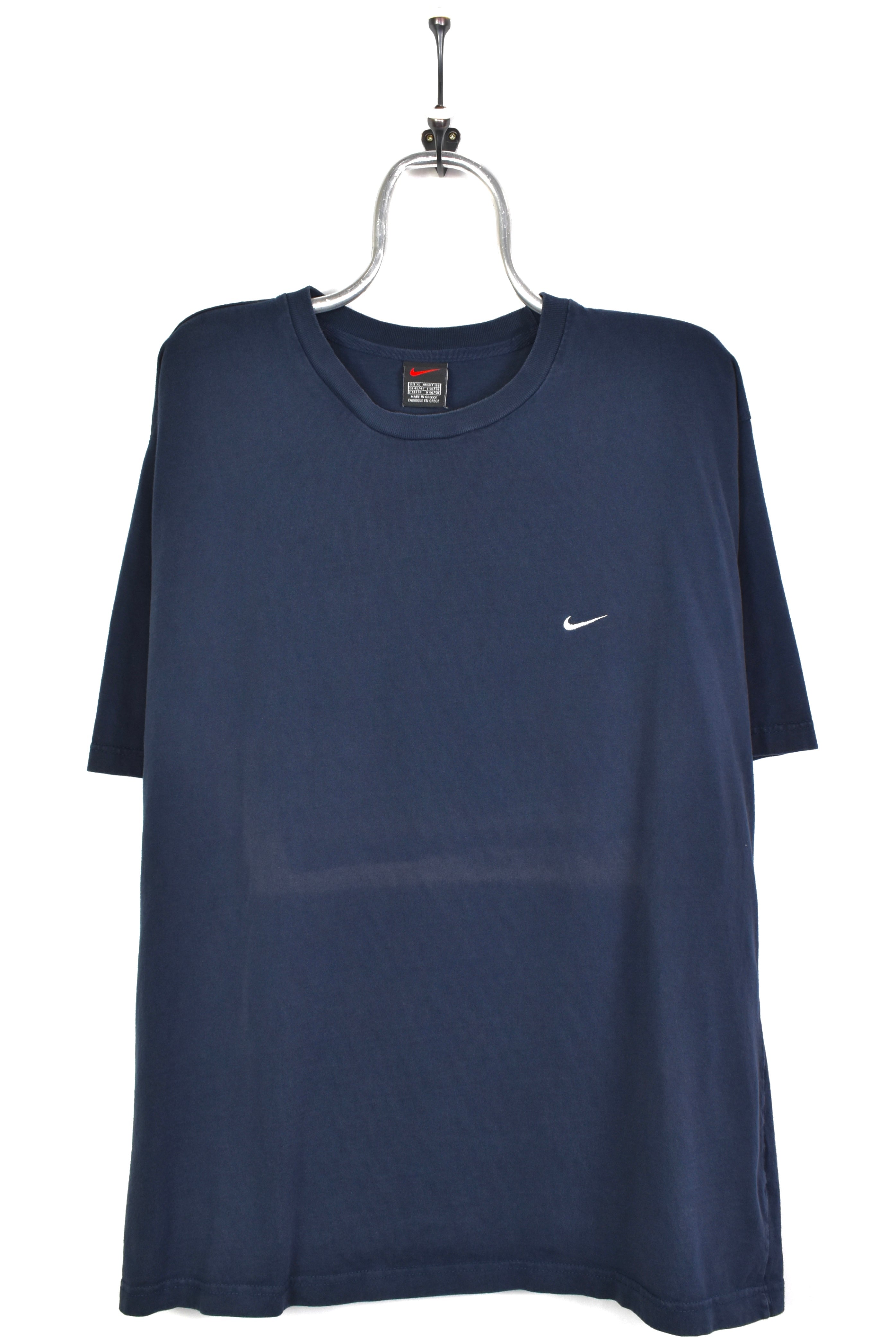 Vintage Nike shirt, short sleeve embroidered tee - XL, navy blue NIKE