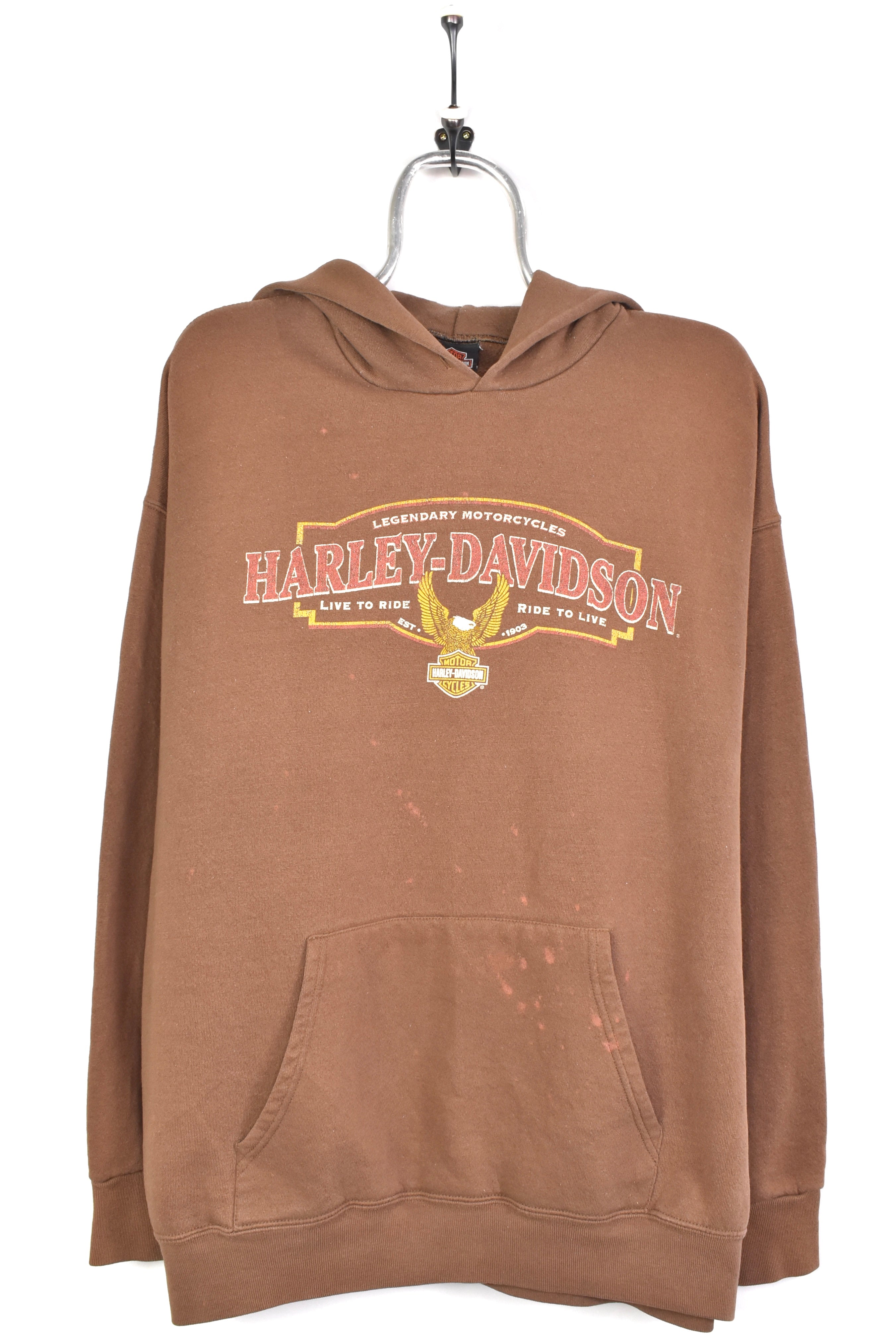 Vintage Harley Davidson brown hoodie | XL HARLEY DAVIDSON