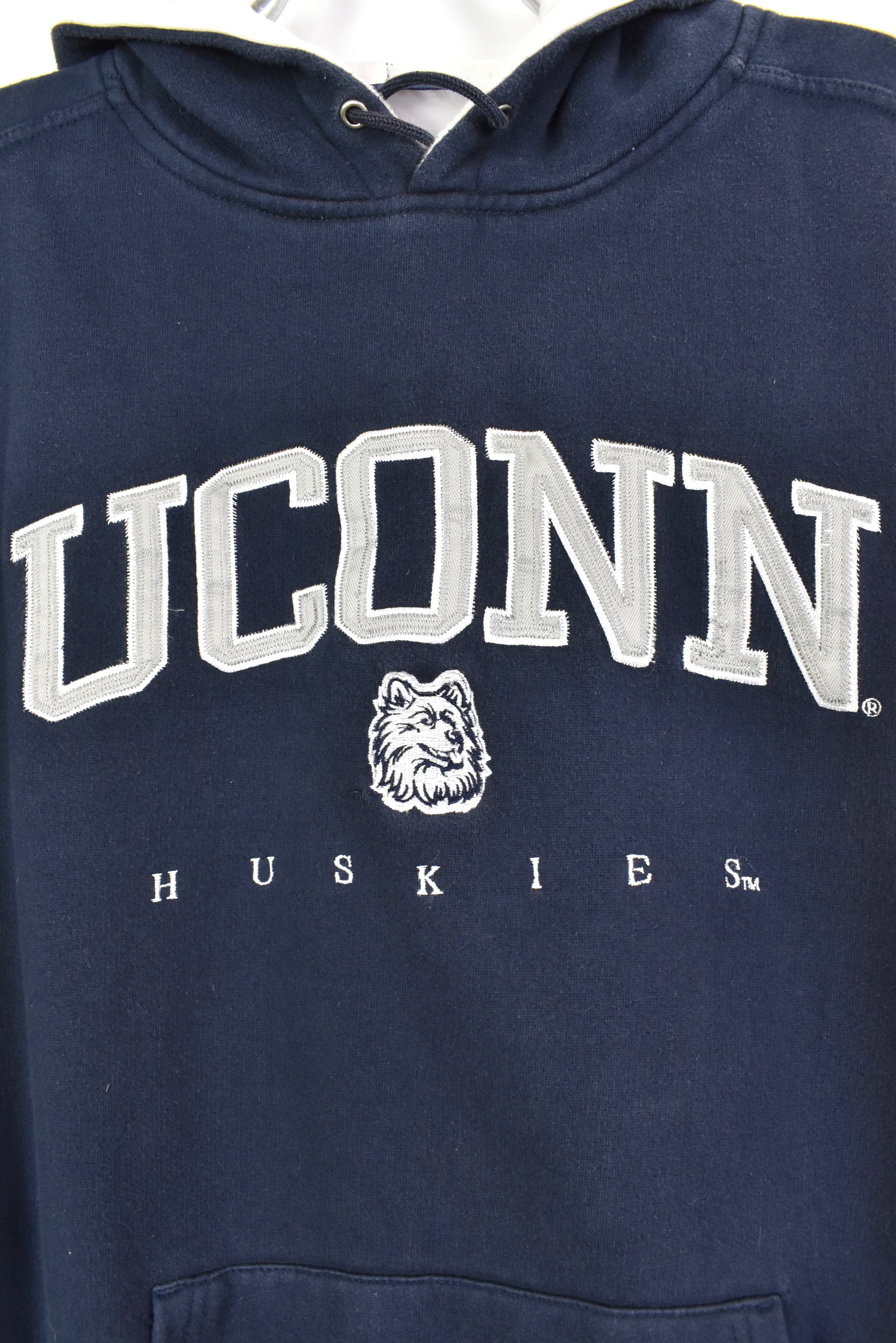 Vintage University of Connecticut hoodie, Huskies embroidered sweatshirt- AU XXL COLLEGE