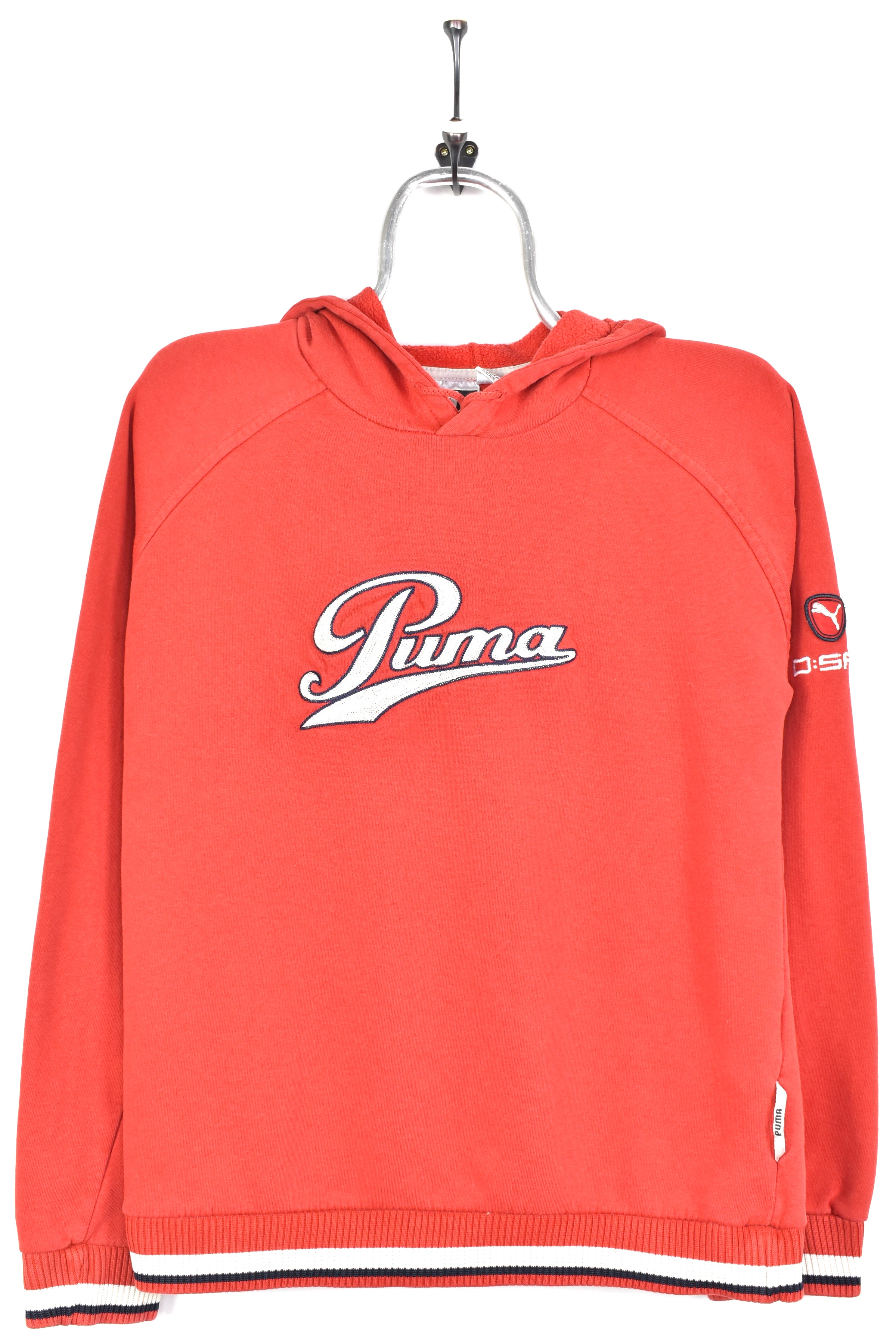 VINTAGE PUMA EMBROIDERED RED HOODIE | SMALL PUMA