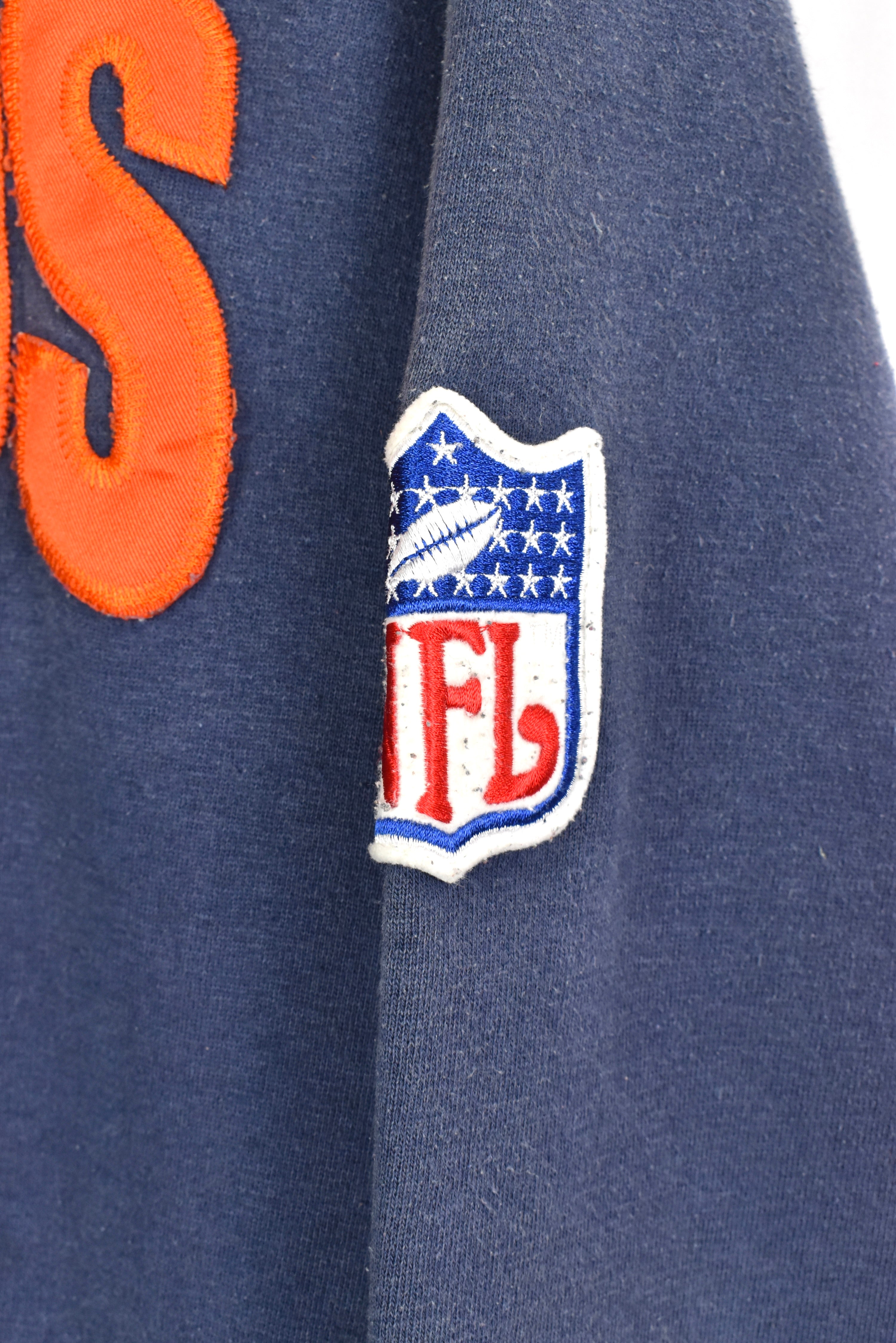 VINTAGE NFL DENVER BRONCOS EMBROIDERED NAVY SWEATSHIRT | XXL PRO SPORT