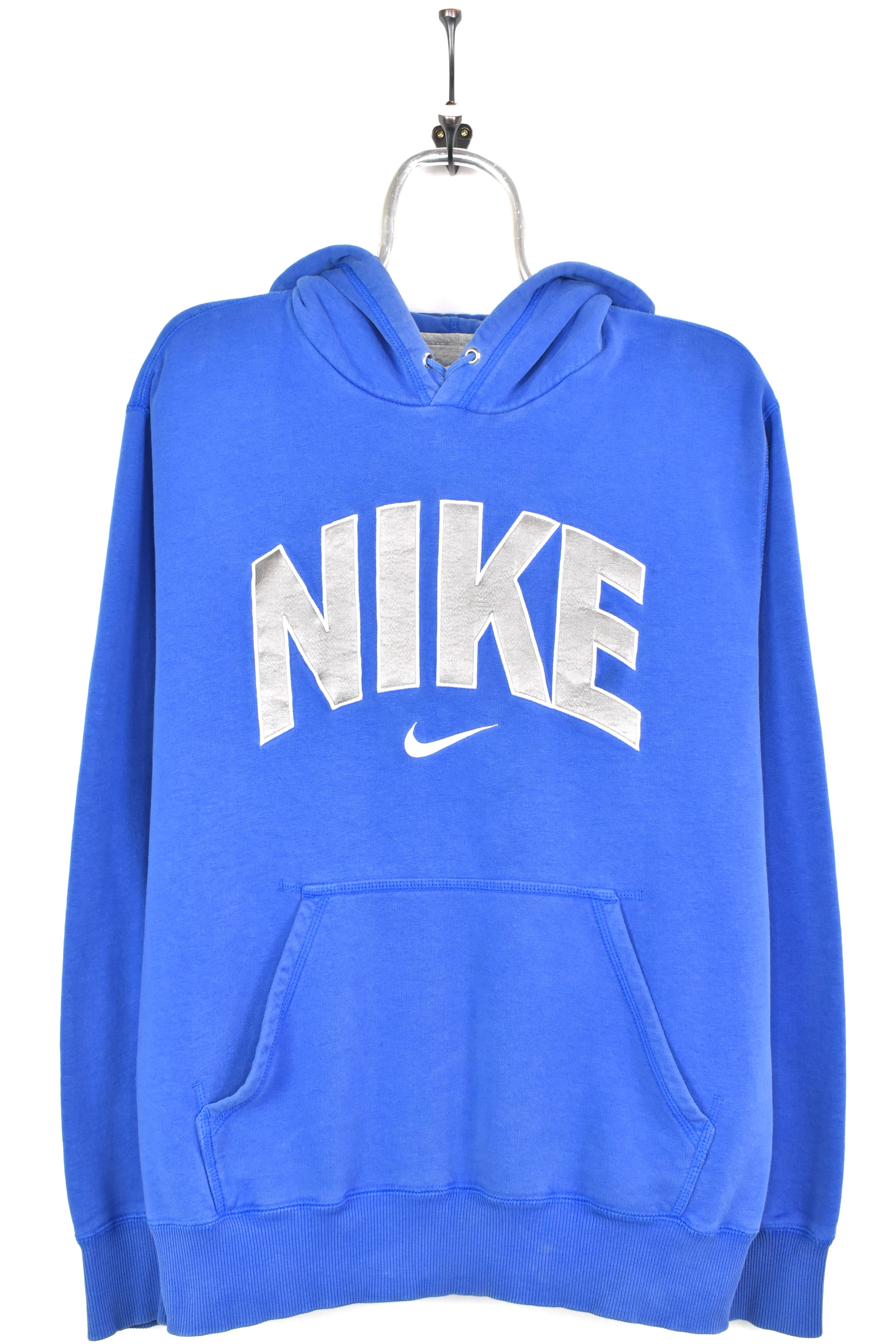 VINTAGE NIKE EMBROIDERED BLUE HOODIE | XL NIKE