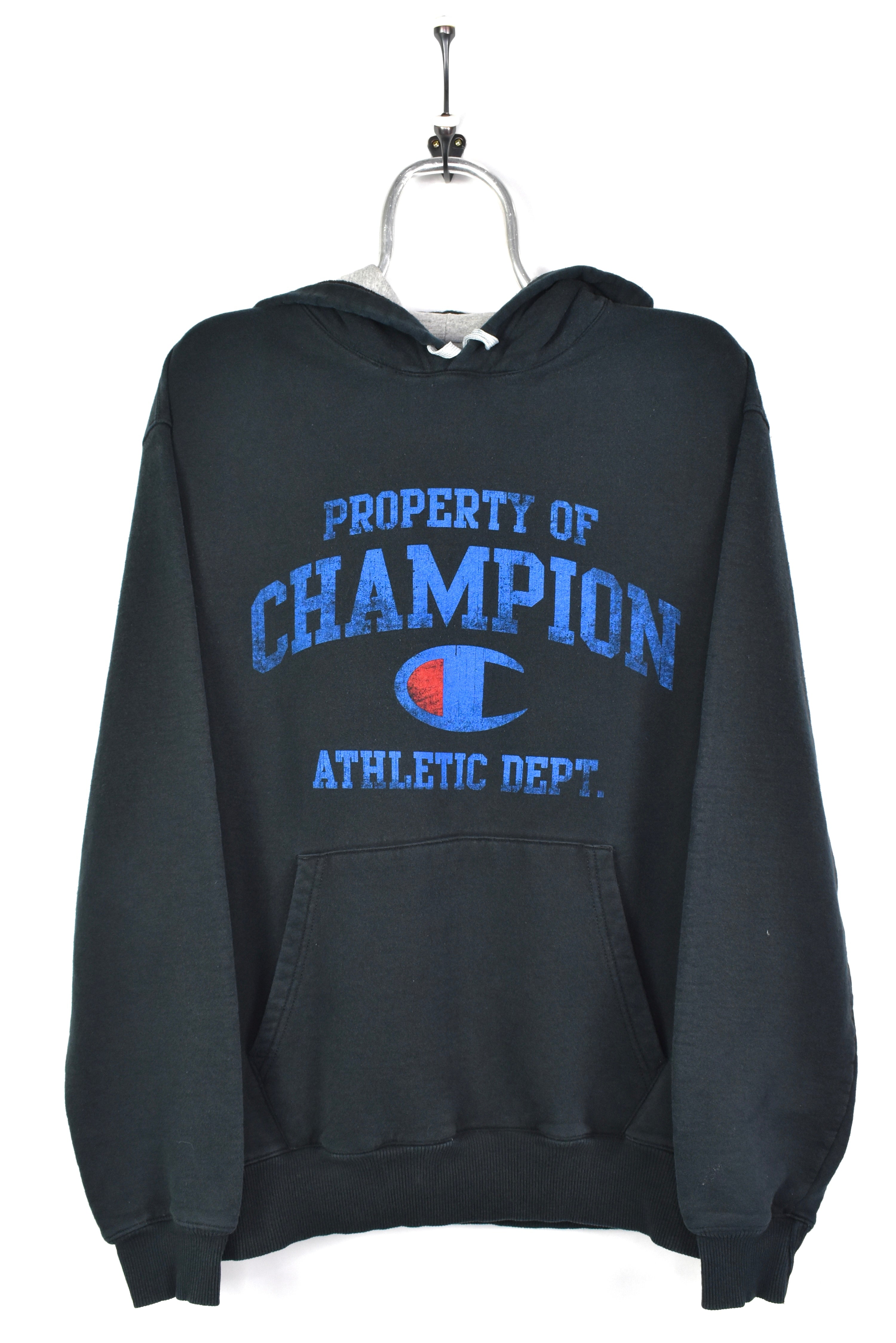 VINTAGE CHAMPION BLACK HOODIE | LARGE CHAMPION