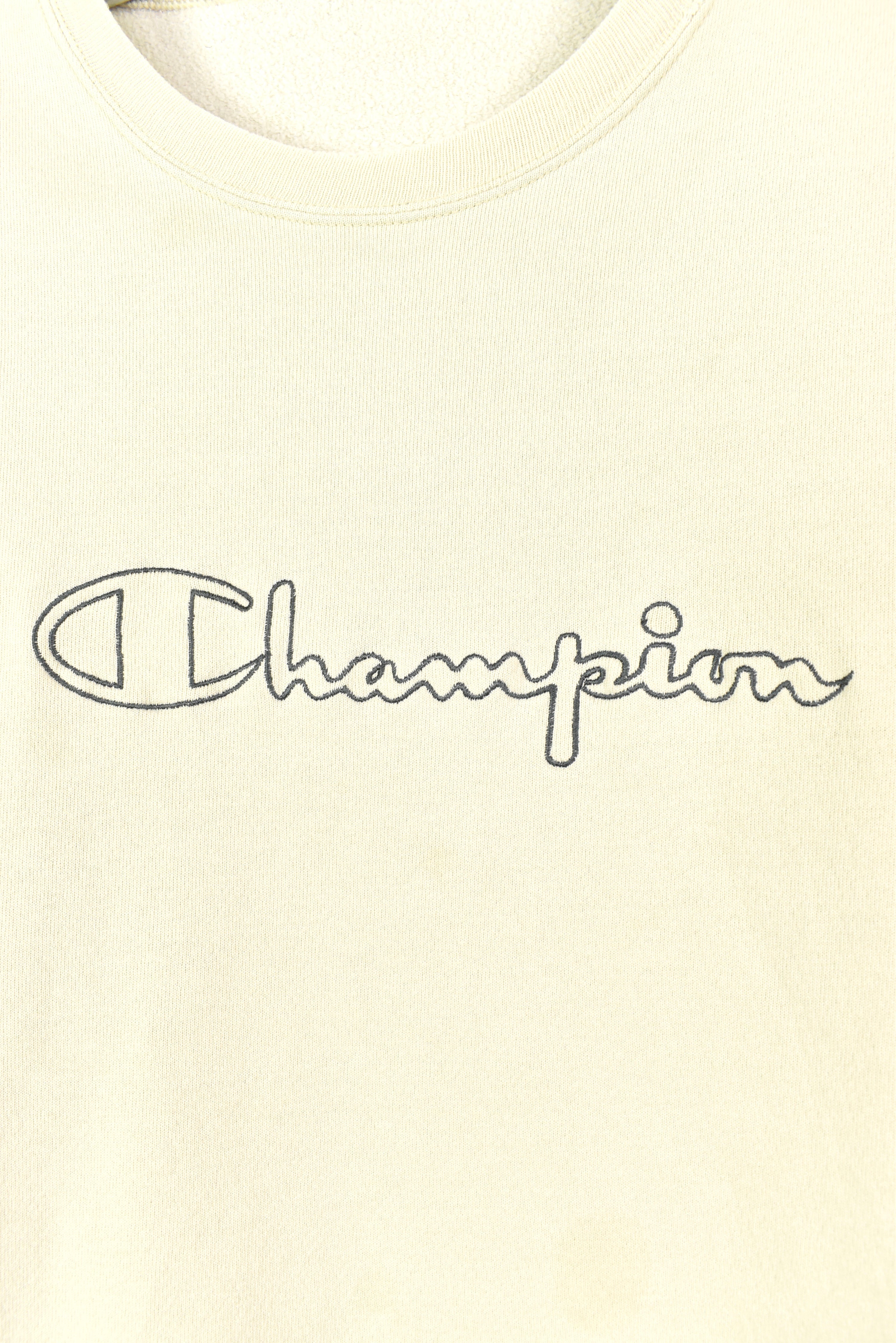 VINTAGE CHAMPION EMBROIDERED CREAM SWEATSHIRT | XL CHAMPION