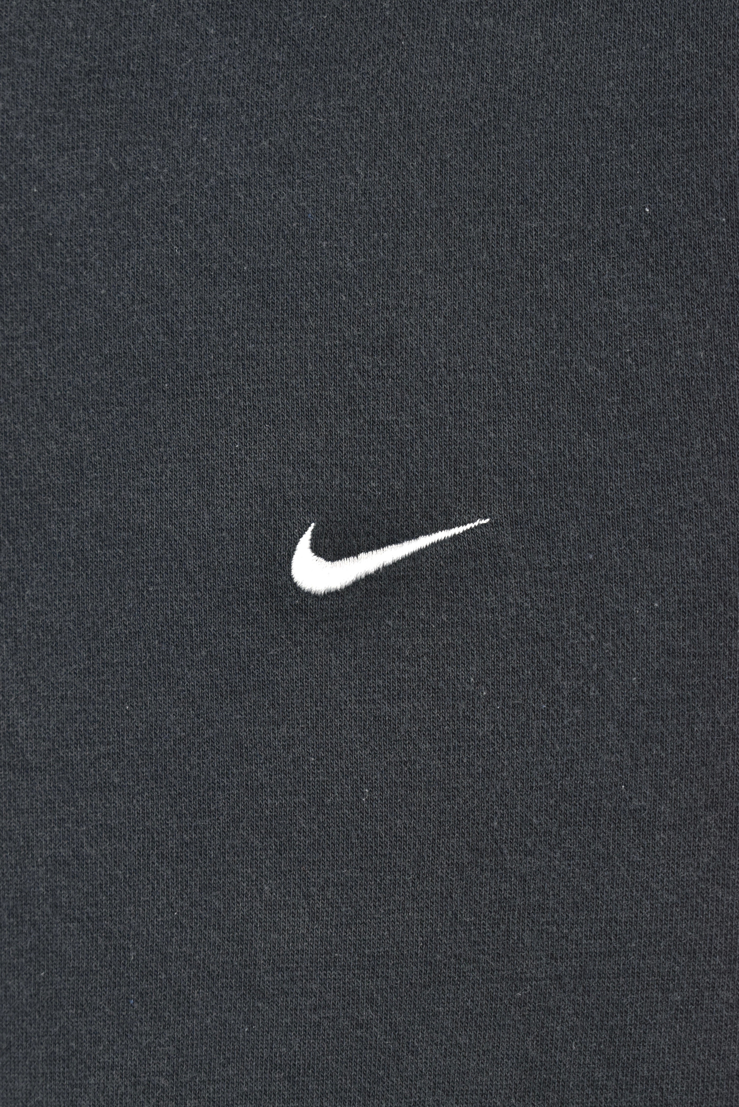 VINTAGE NIKE EMBROIDERED BLACK HOODIE | LARGE NIKE