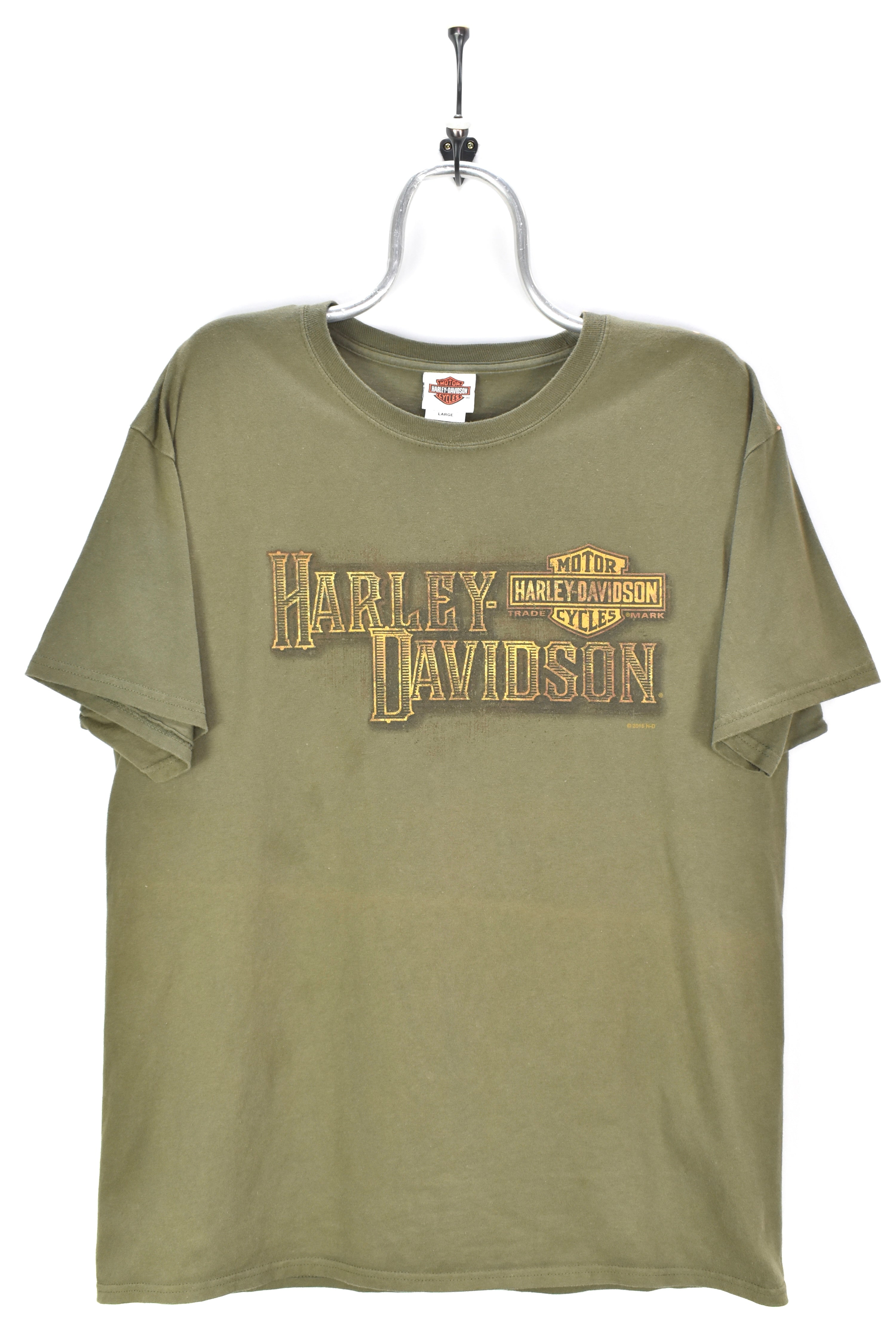 HARLEY DAVIDSON GREEN T-SHIRT | LARGE HARLEY DAVIDSON