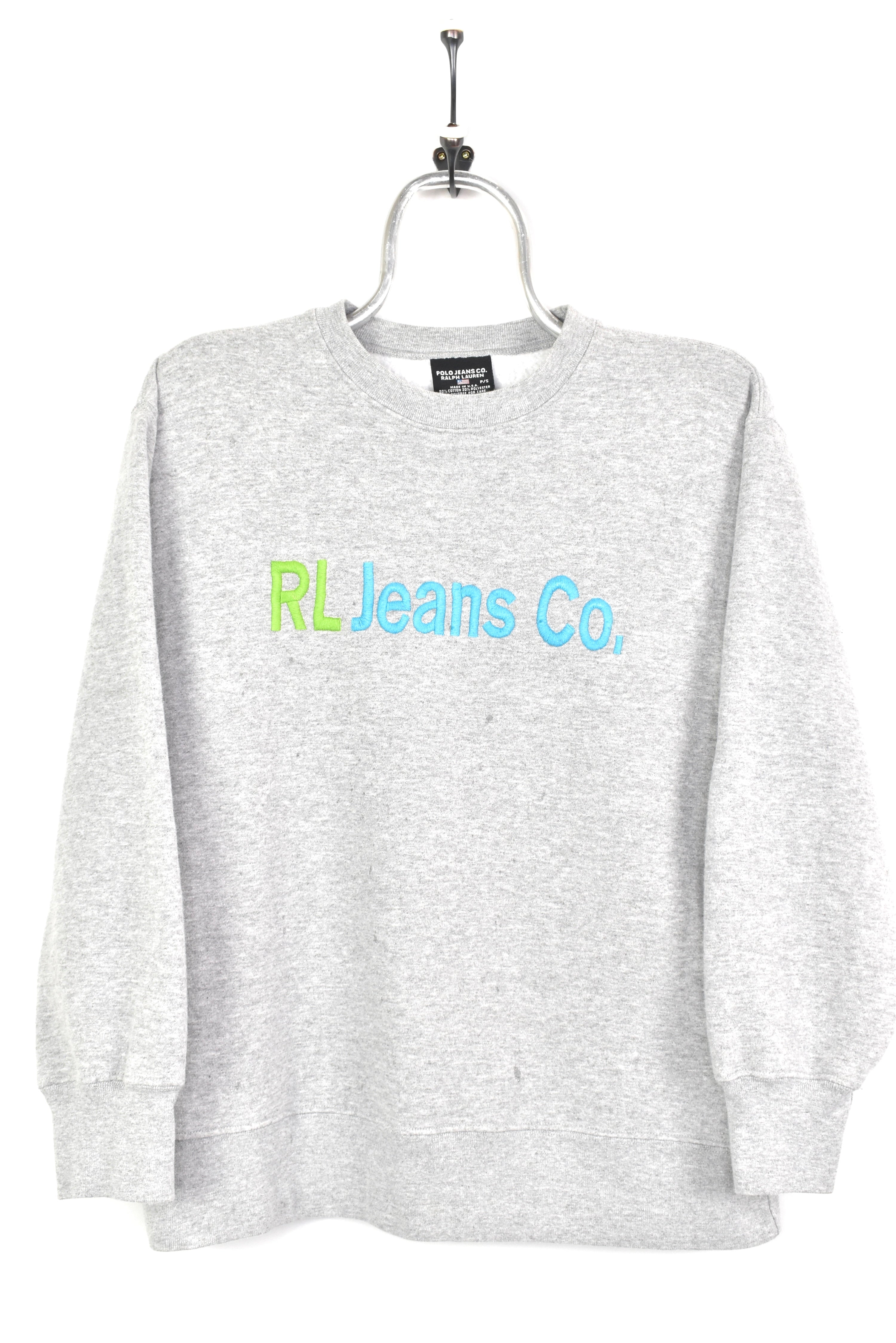 VINTAGE RALPH LAUREN EMBROIDERED GREY SWEATSHIRT | MEDIUM RALPH LAUREN
