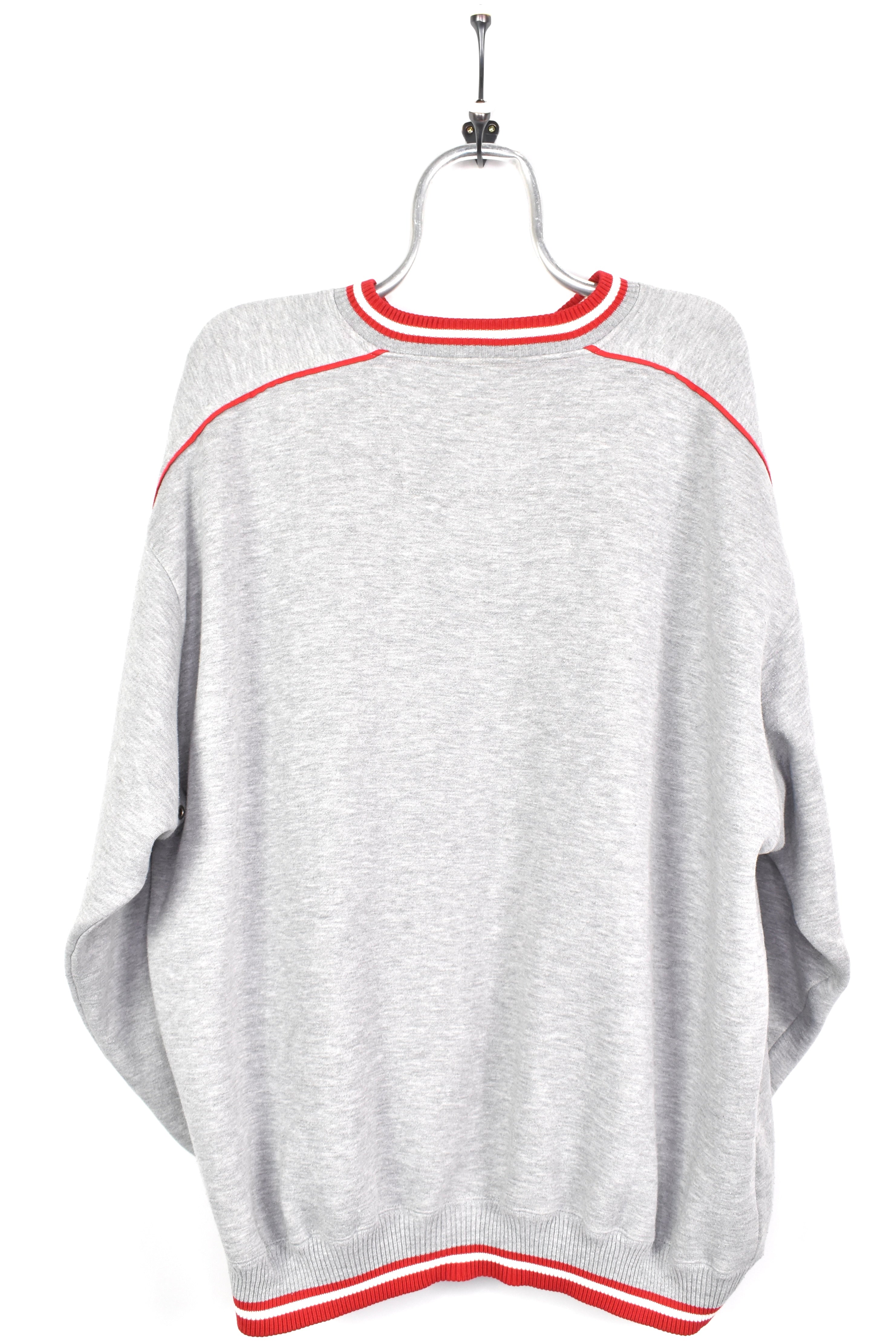 VINTAGE WISCONSIN UNIVERSITY EMBROIDERED GREY SWEATSHIRT | XXL COLLEGE