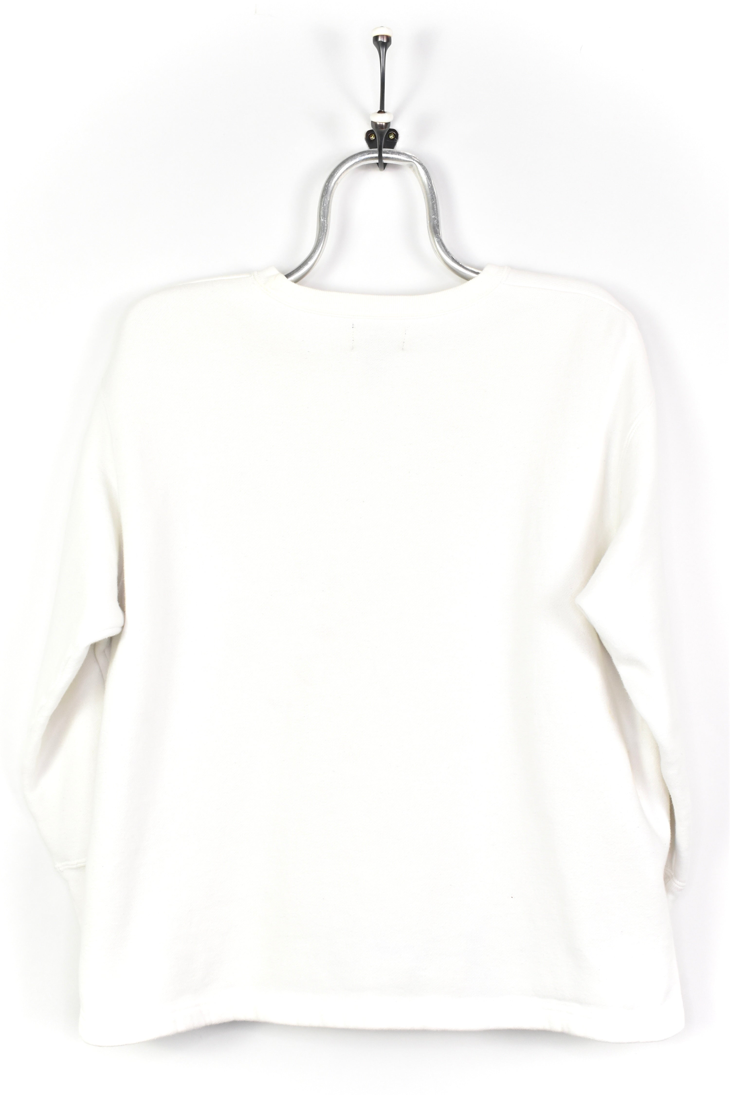 VINTAGE RALPH LAUREN EMBROIDERED WHITE SWEATSHIRT | LARGE RALPH LAUREN