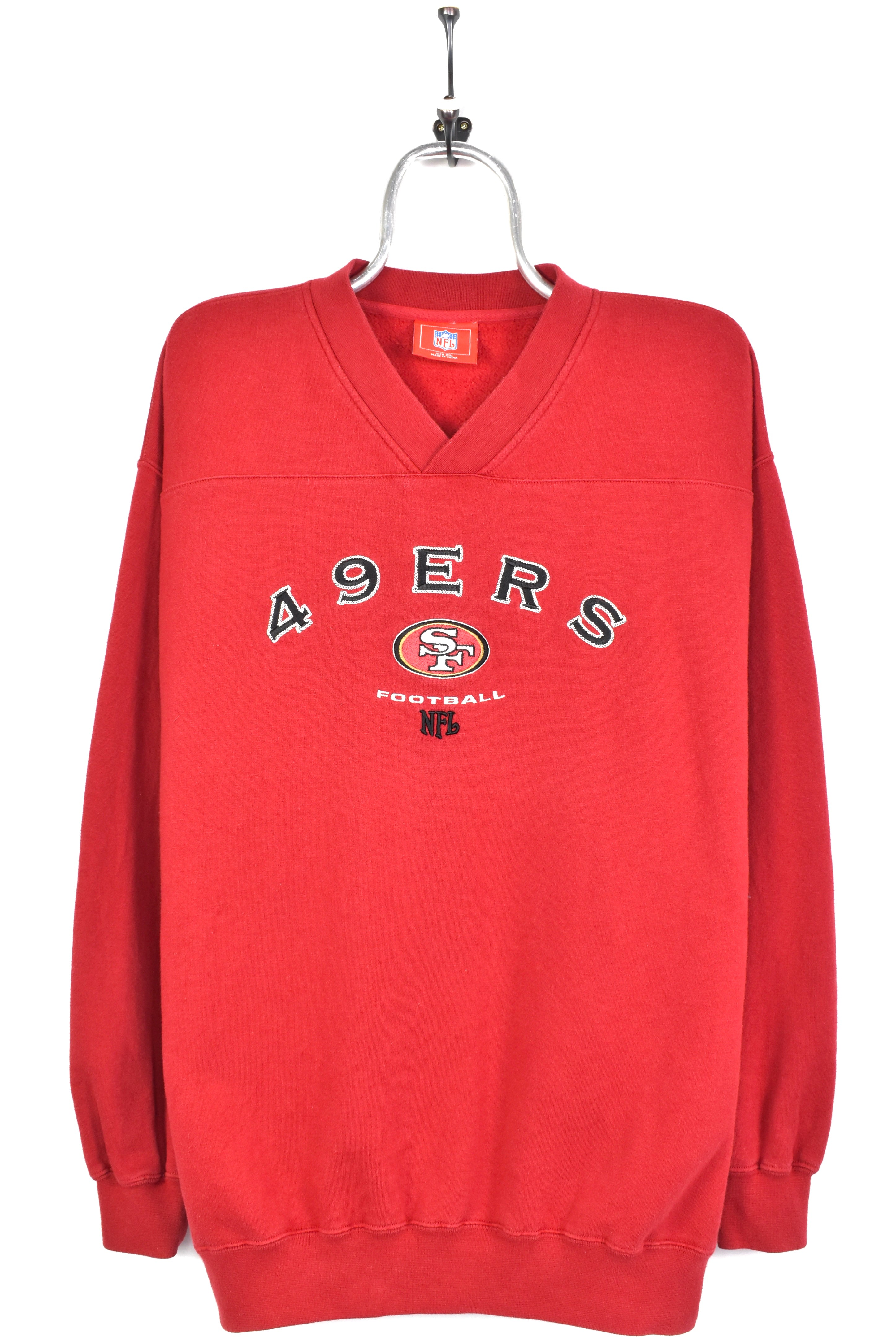 VINTAGE NFL SAN FRANCISCO 49ERS EMBROIDERED RED SWEATSHIRT | XL PRO SPORT