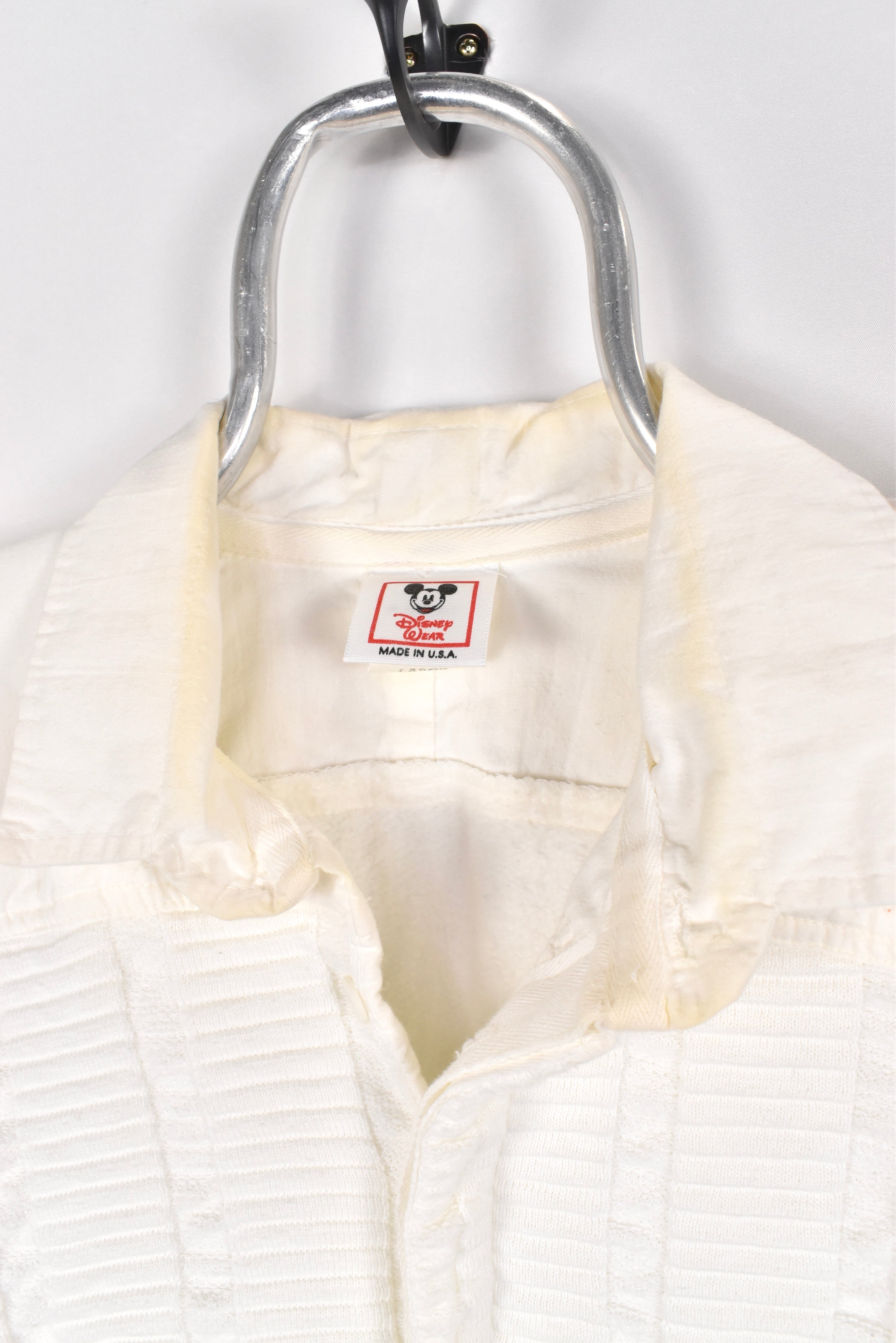 Vintage Disney sweatshirt, white collared jumper - AU M DISNEY / CARTOON