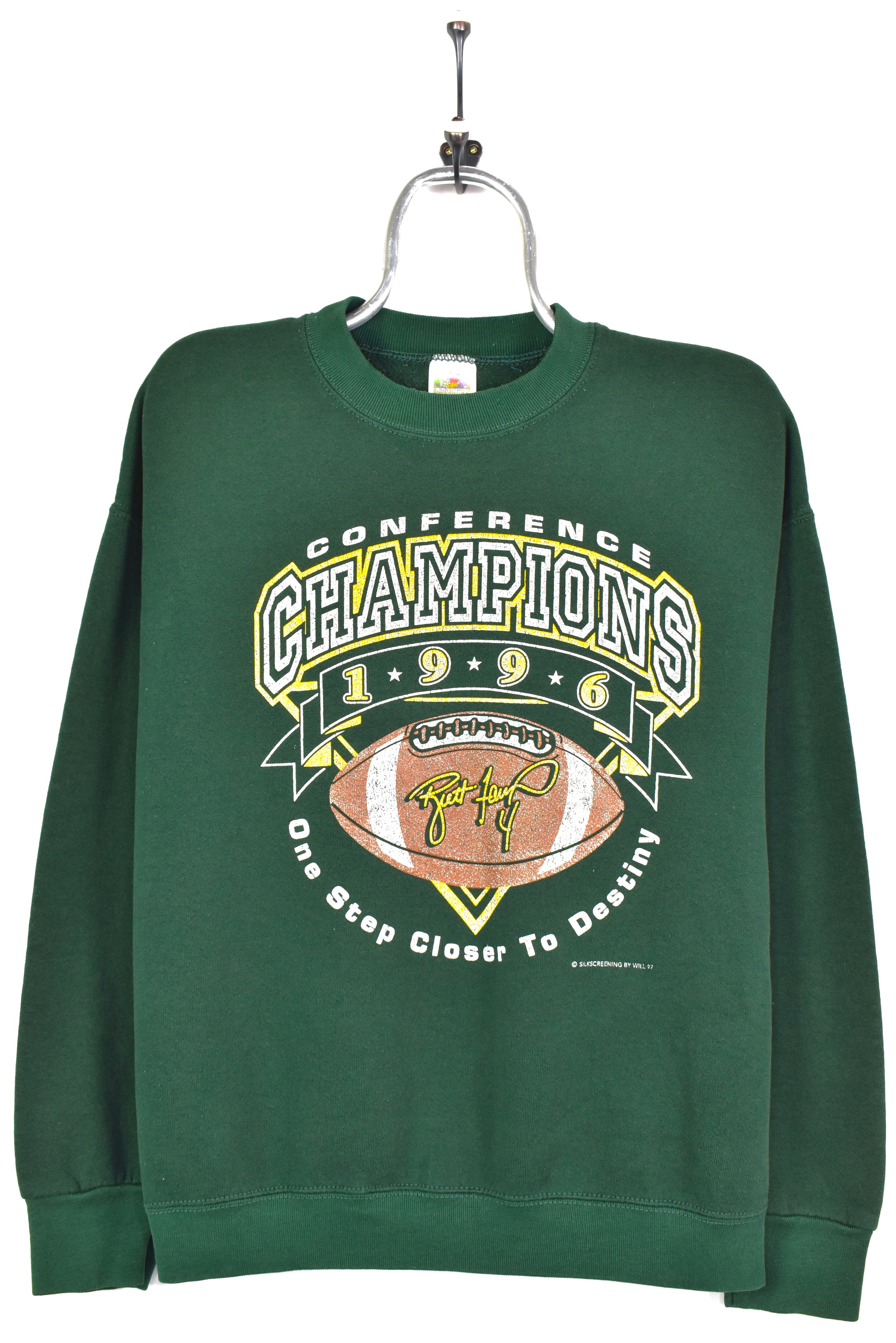 VINTAGE 1996 NFL GREEN BAY PACKERS GREEN SWEATSHIRT | LARGE PRO SPORT