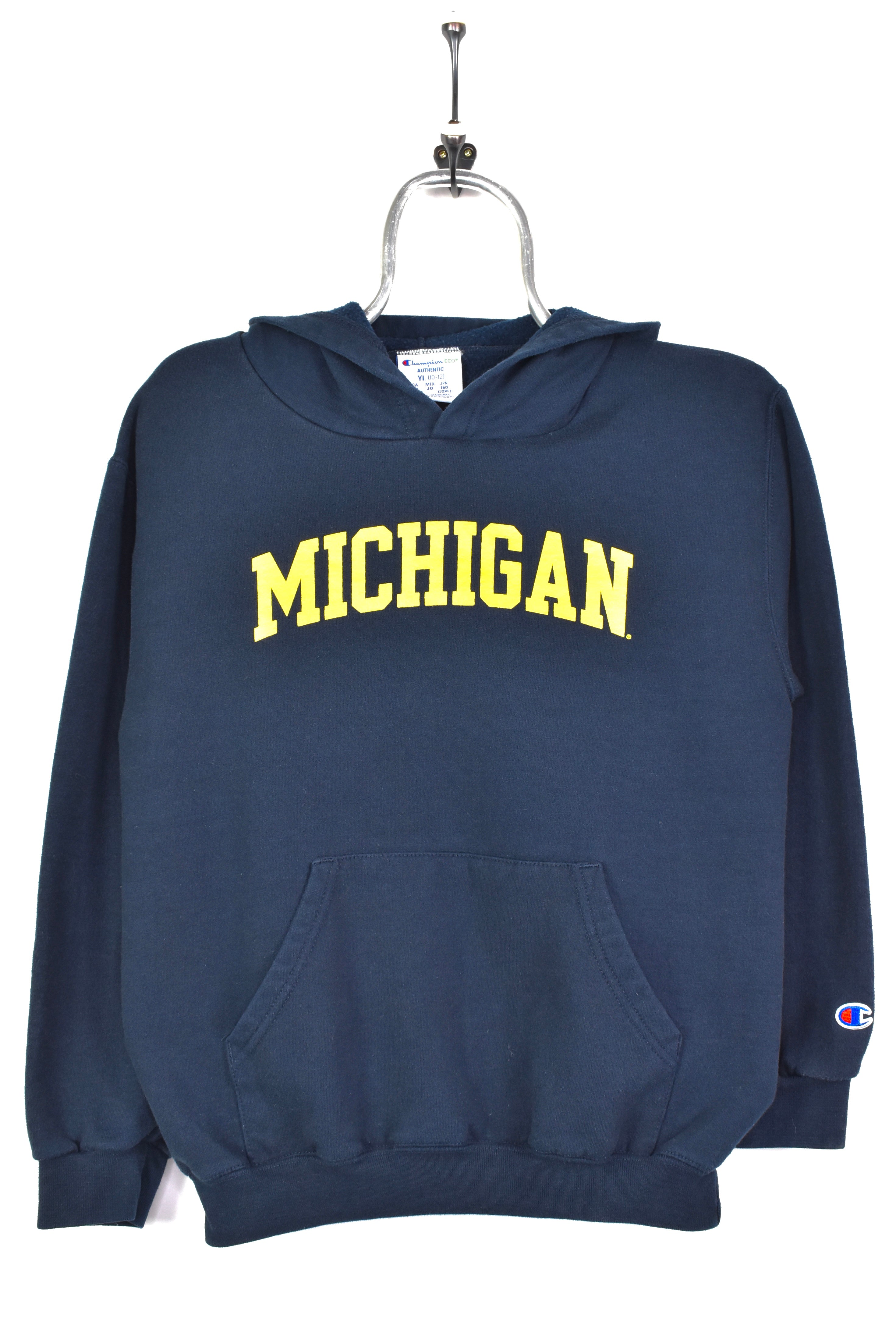 VINTAGE WOMEN'S MICHIGAN UNIVERSITY NAVY HOODIE | XS COLLEGE