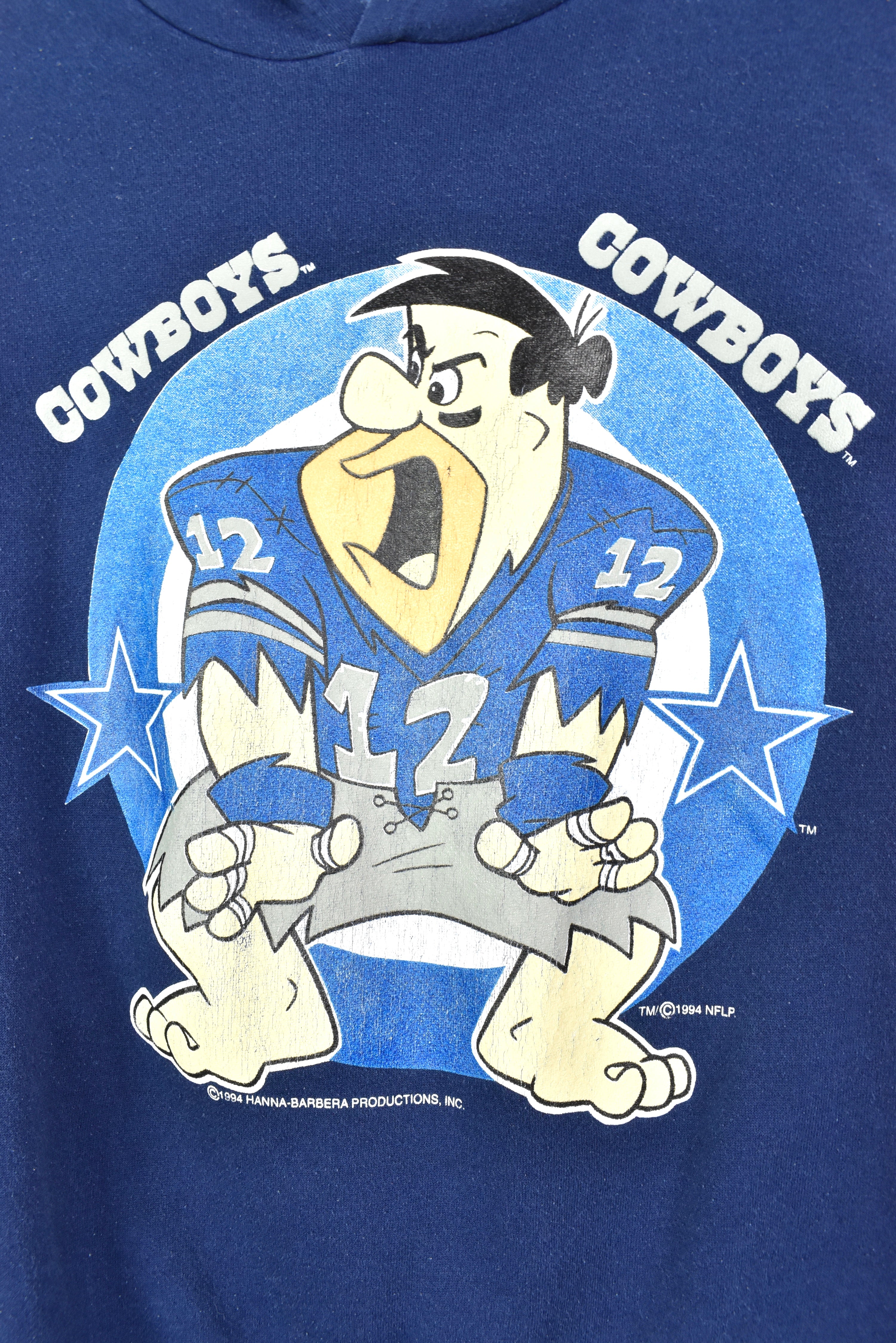 VINTAGE 1994 NFL DALLAS COWBOYS NAVY HOODIE | LARGE PRO SPORT