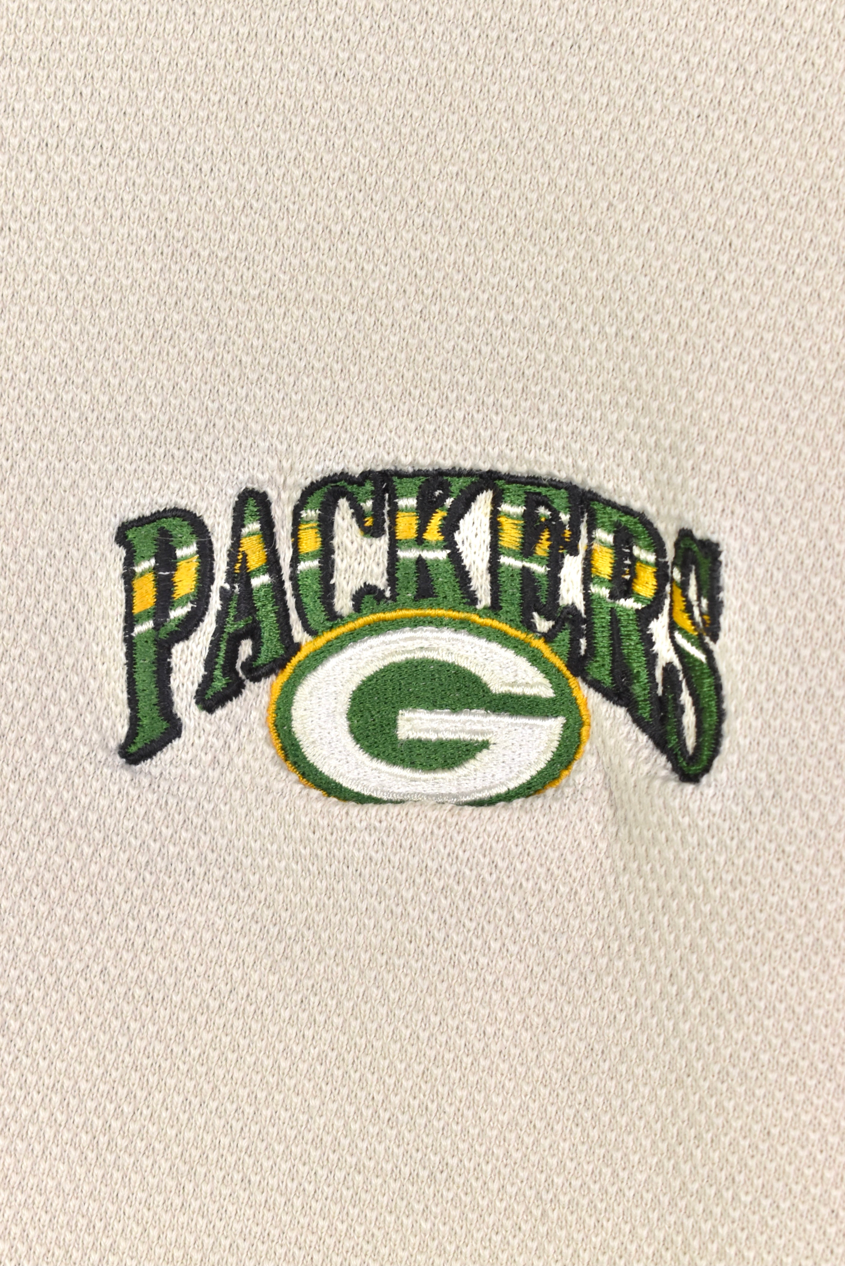 Vintage NFL Green Bay Packers embroidered cream sweatshirt | Large PRO SPORT