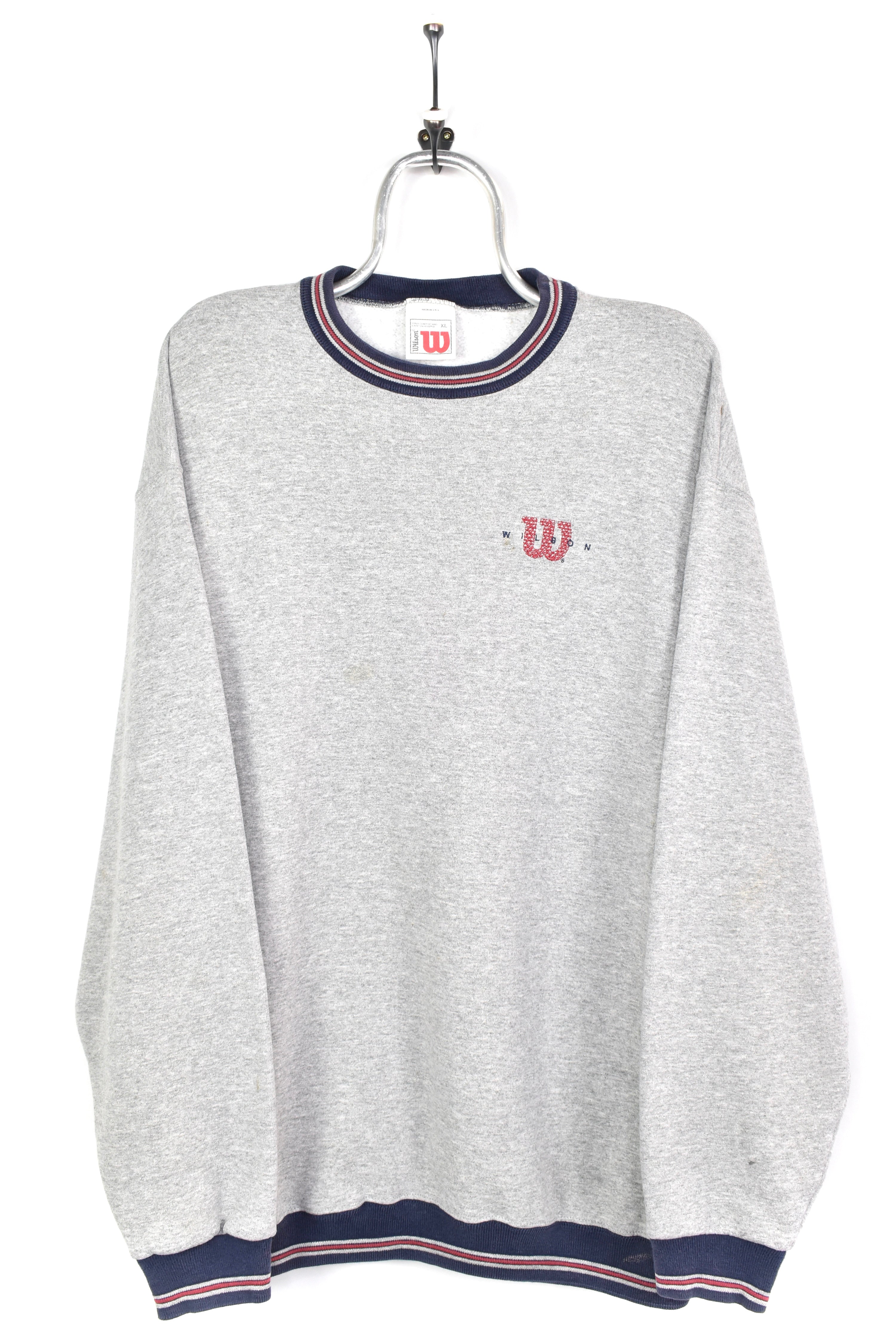 VINTAGE WILSON EMBROIDERED GREY SWEATSHIRT | XL WILSON