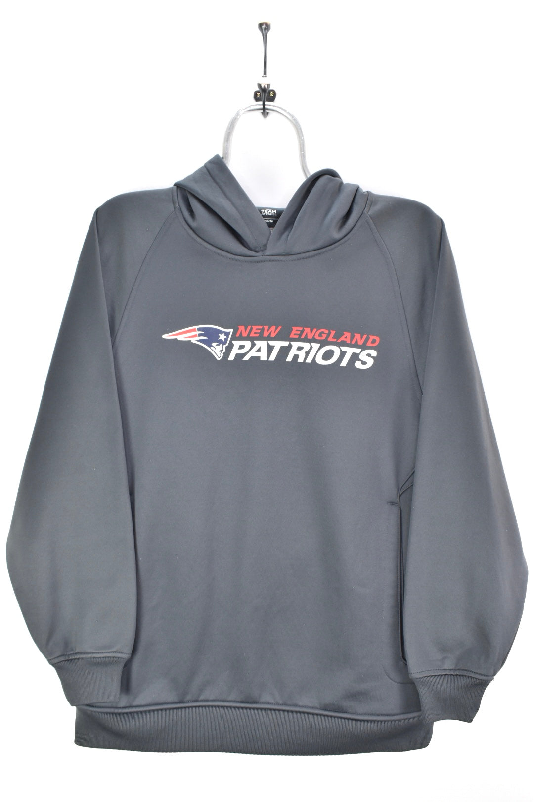 VINTAGE NFL NEW ENGLAND PATRIOTS GREY HOODIE | MEDIUM PRO SPORT