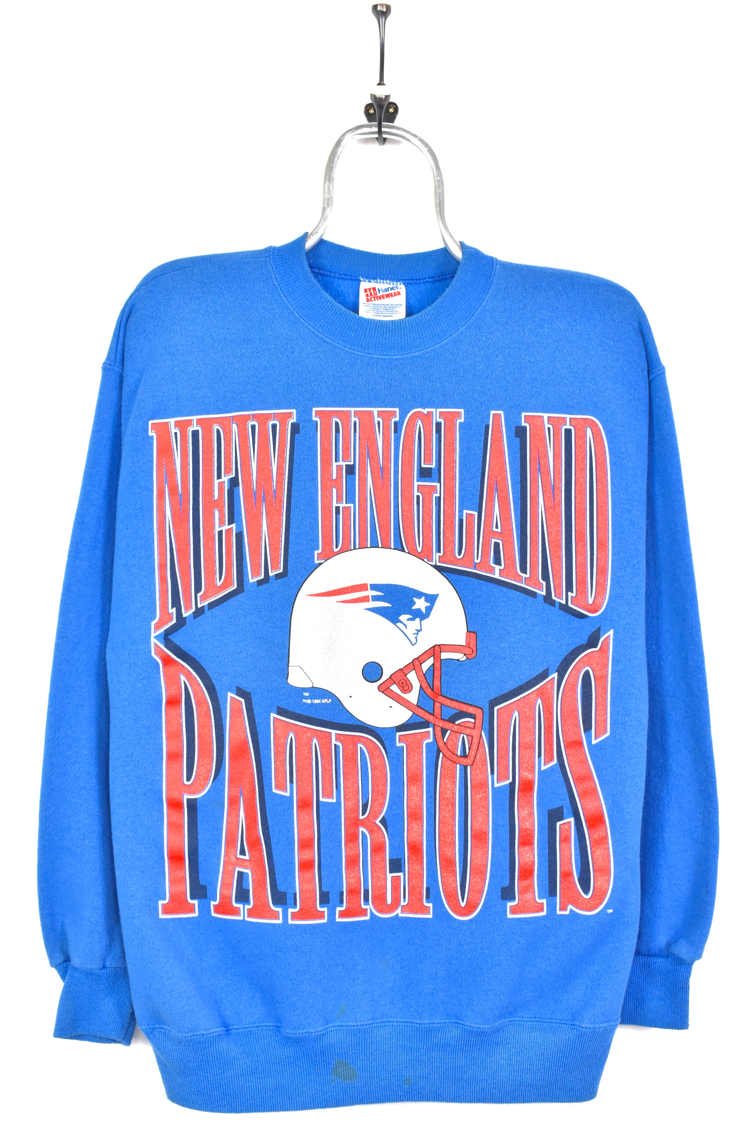 VINTAGE 1994 NFL NEW ENGLAND PATRIOTS BLUE SWEATSHIRT | LARGE PRO SPORT