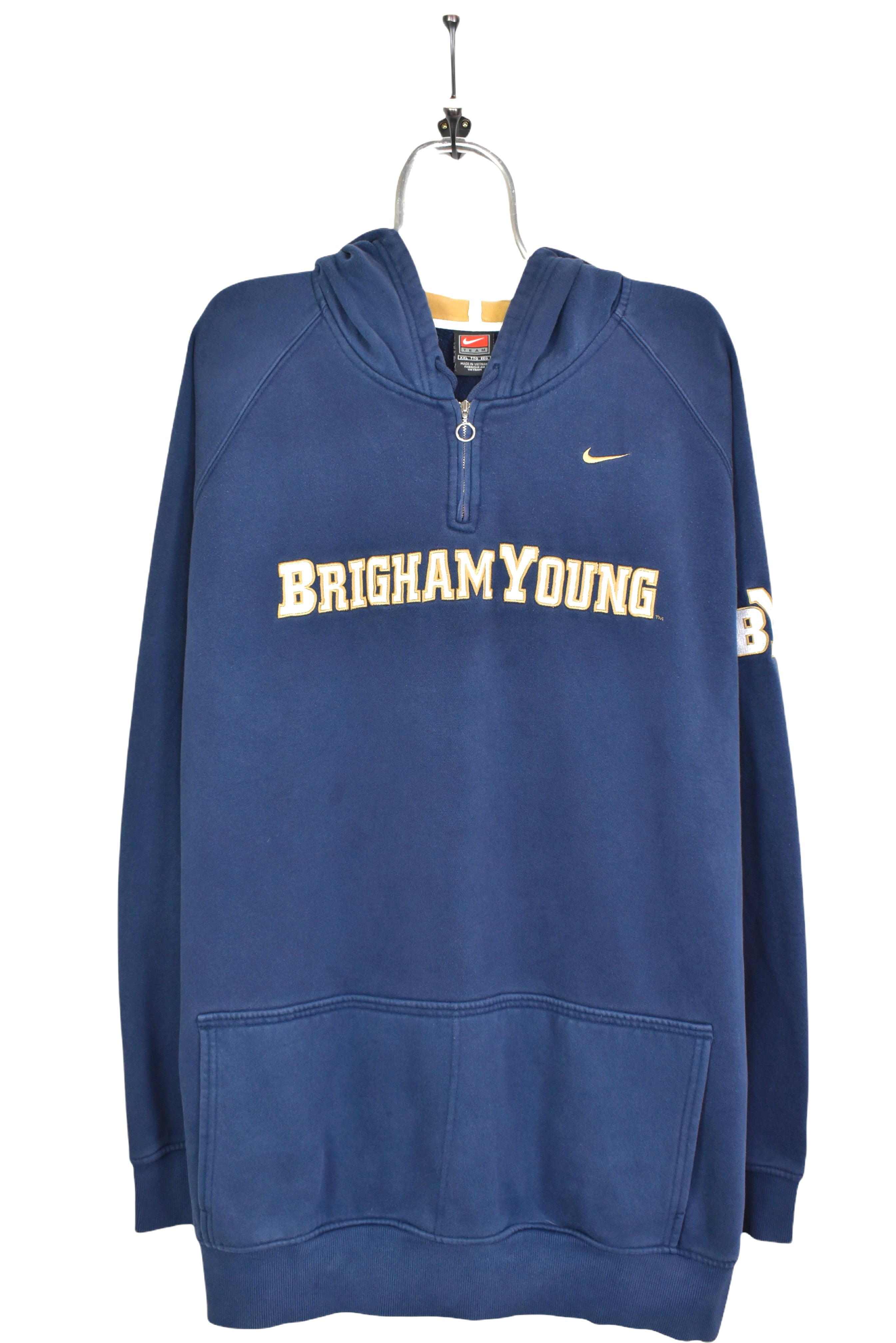 Vintage Nike BYU embroidered navy hoodie | XXXL COLLEGE