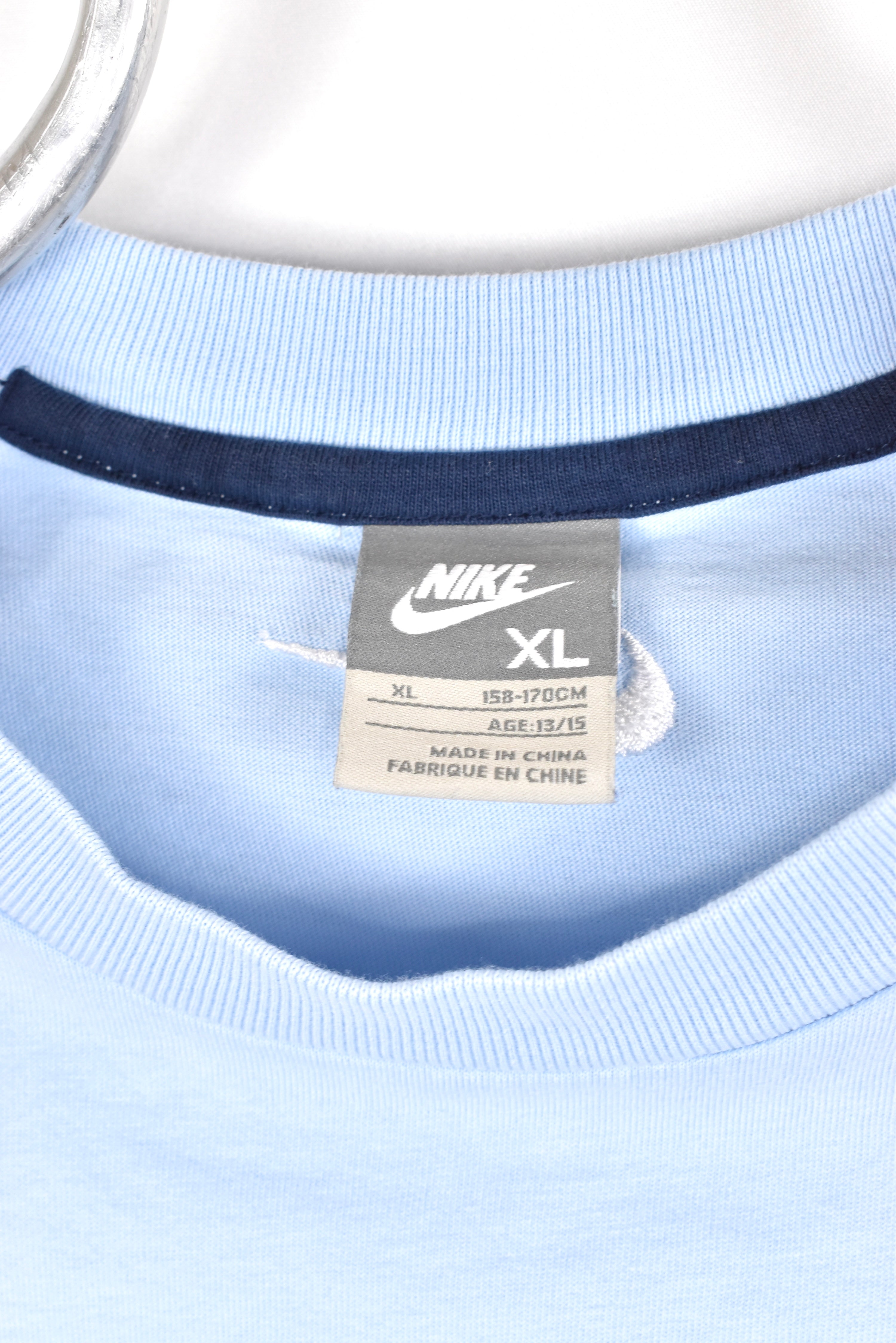 Vintage Nike shirt, blue graphic tee - AU S NIKE