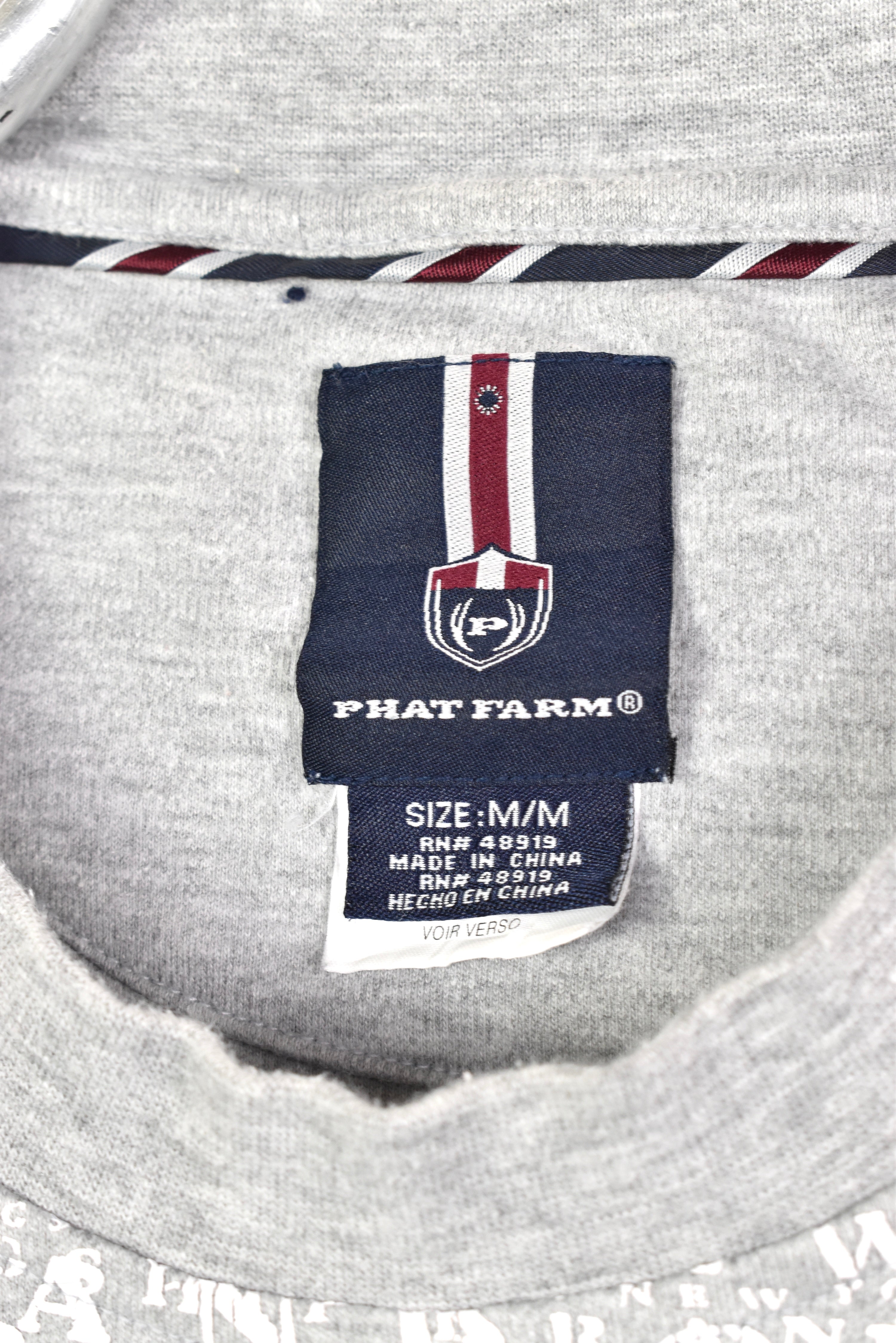 Modern Phat Farm shirt, short sleeve grey graphic tee - AU XL OTHER