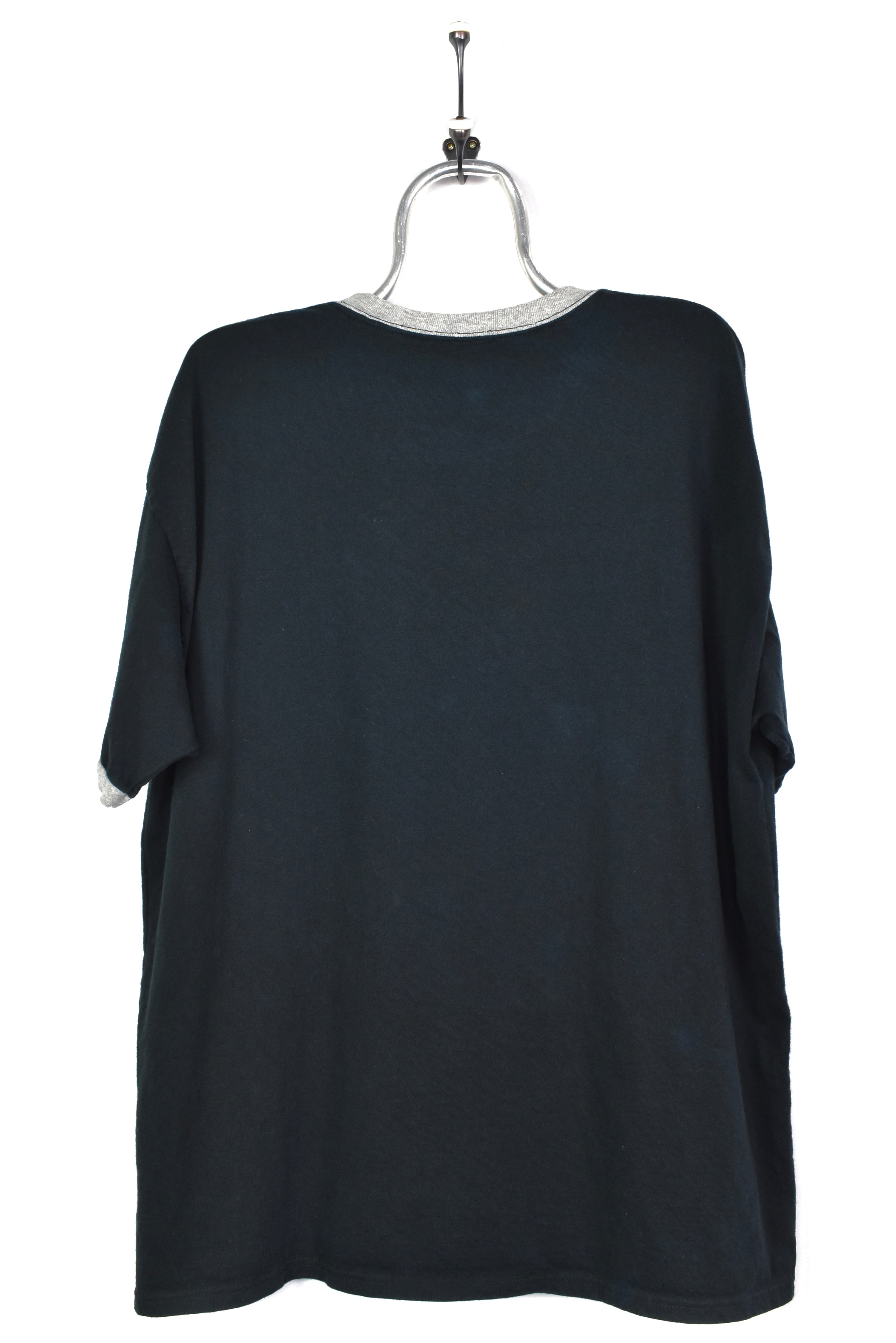 VINTAGE CHAMPION BLACK EMBROIDERED T-SHIRT | XXL CHAMPION