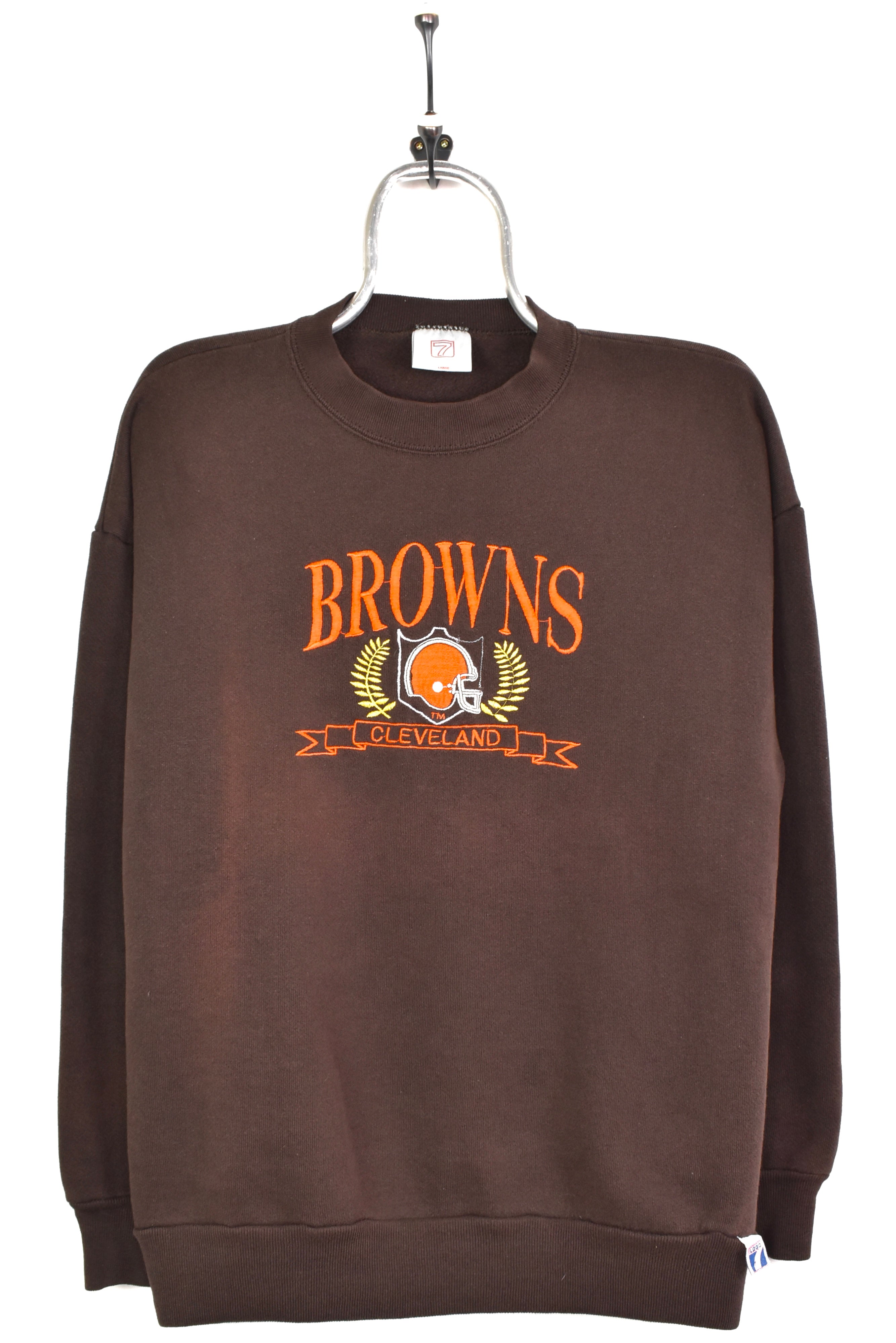 Vintage NFL Cleveland Browns embroidered brown sweatshirt | Large PRO SPORT