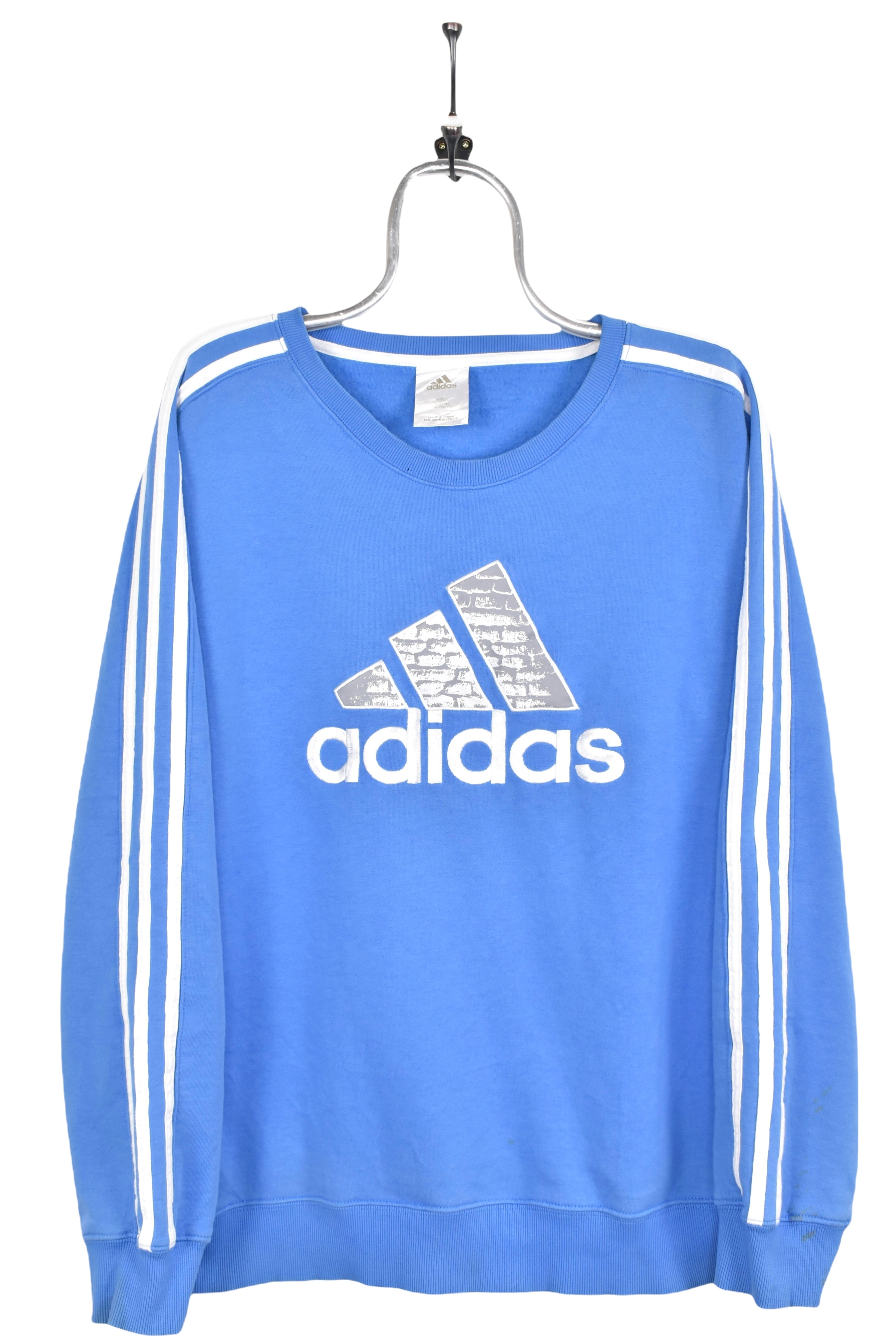 Vintage Adidas sweatshirt, blue embroidered crewneck - AU L ADIDAS