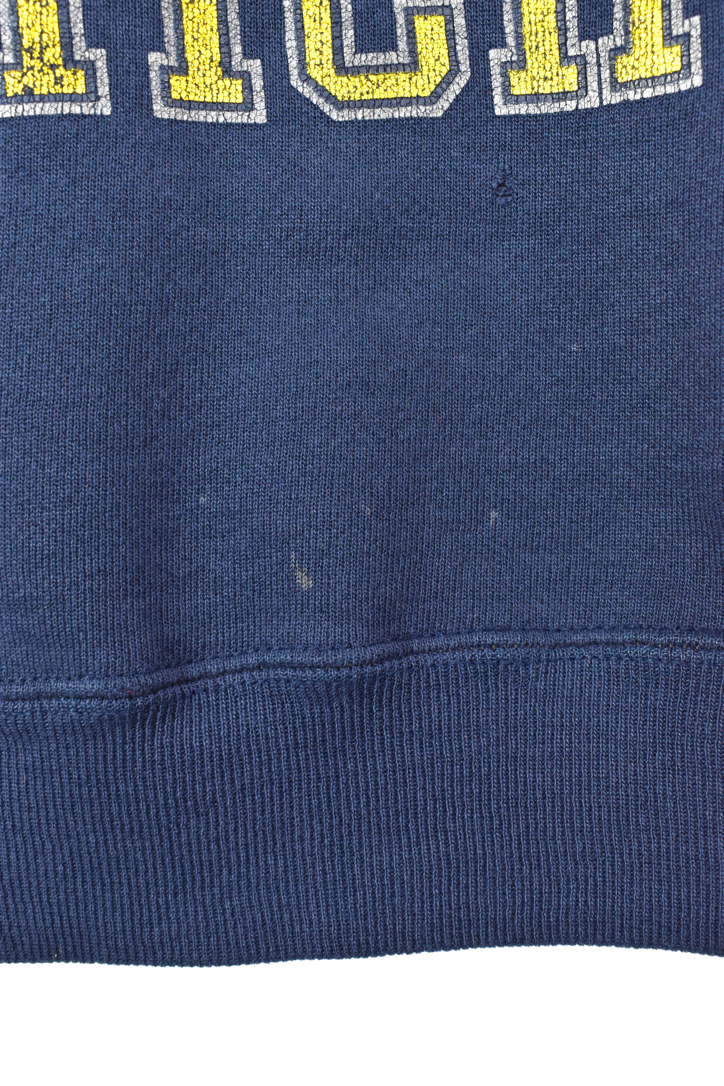 VINTAGE MICHIGAN UNIVERSITY NAVY SWEATSHIRT | MEDIUM COLLEGE