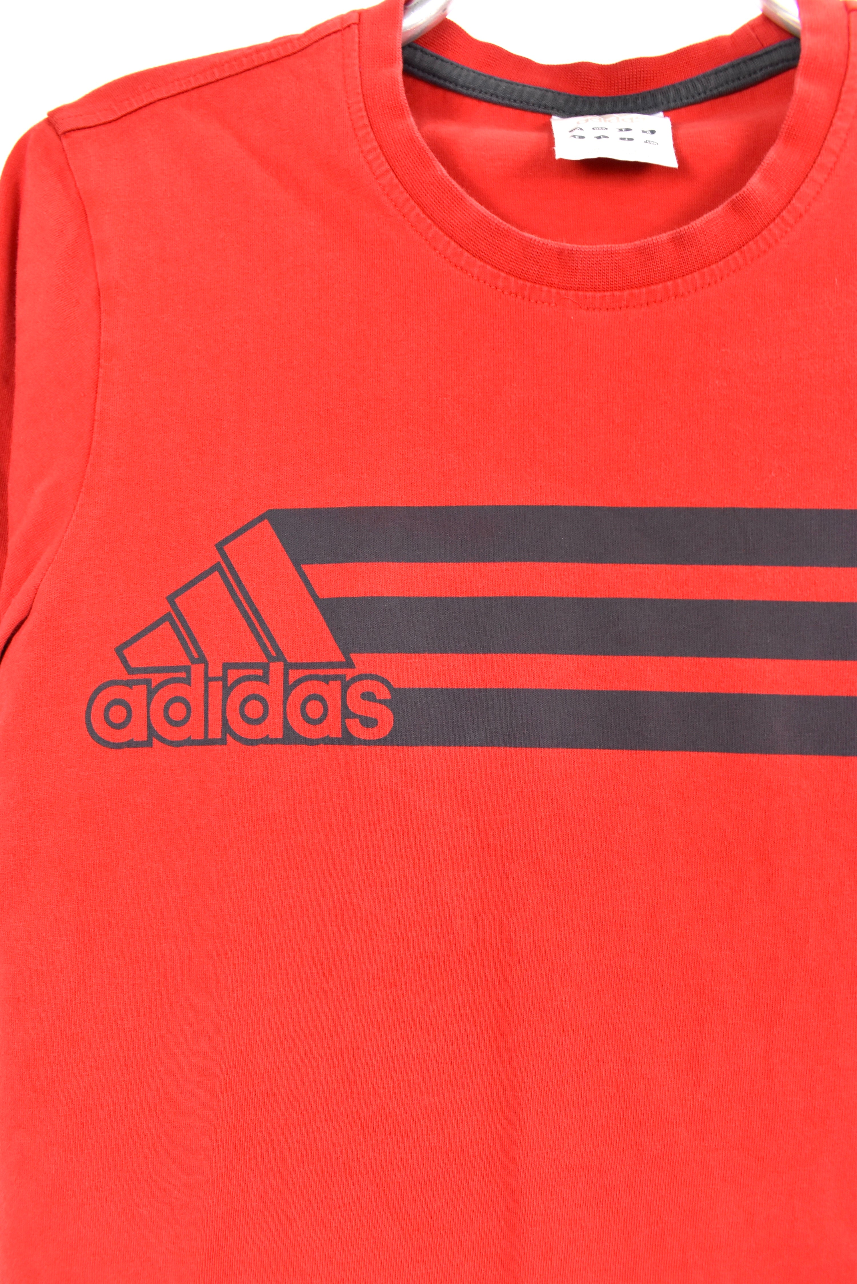 Modern Adidas shirt, red graphic tee - AU S ADIDAS
