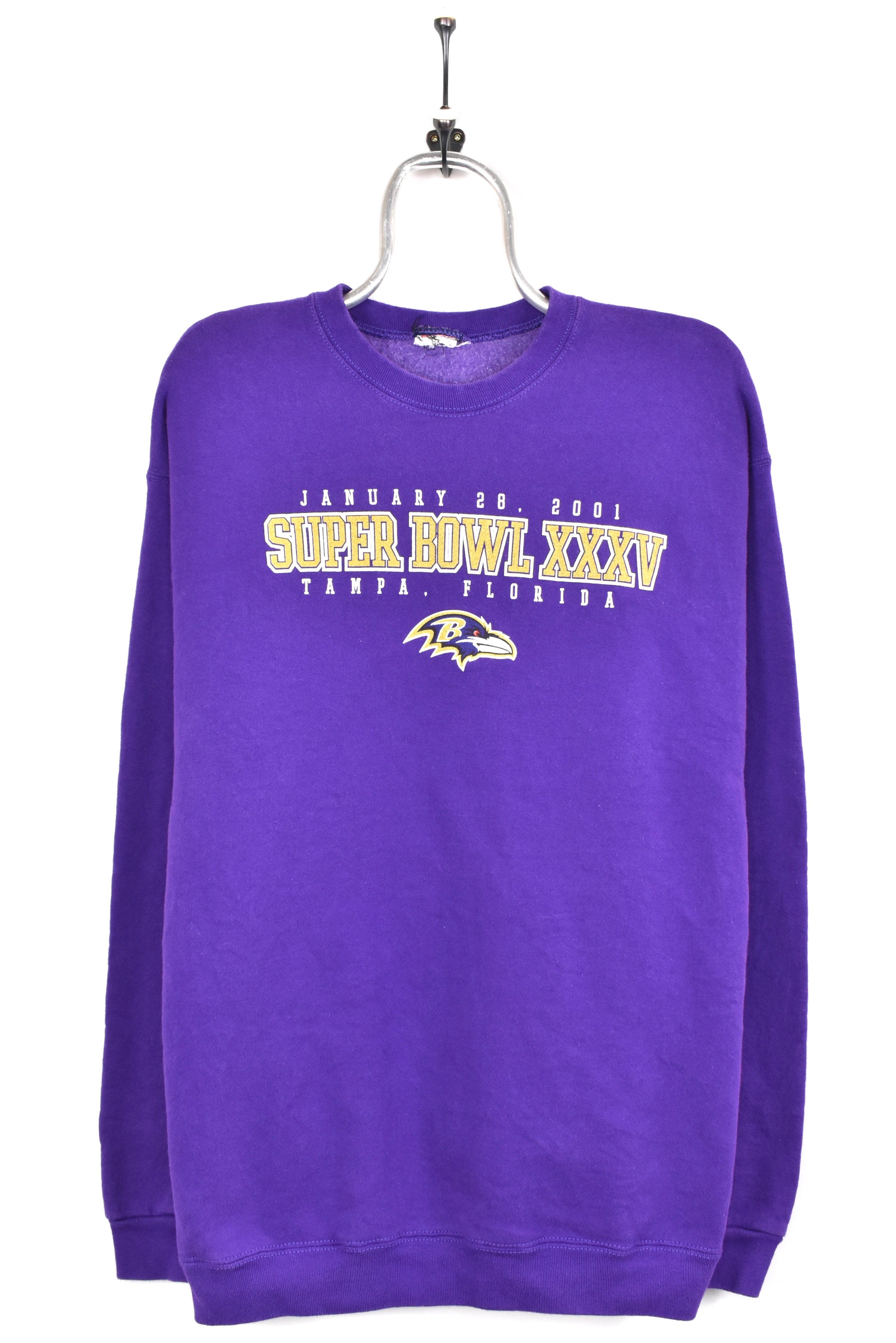 Vintage Baltimore Ravens sweatshirt, 2001 NFL Super Bowl graphic crewneck - AU L PRO SPORT