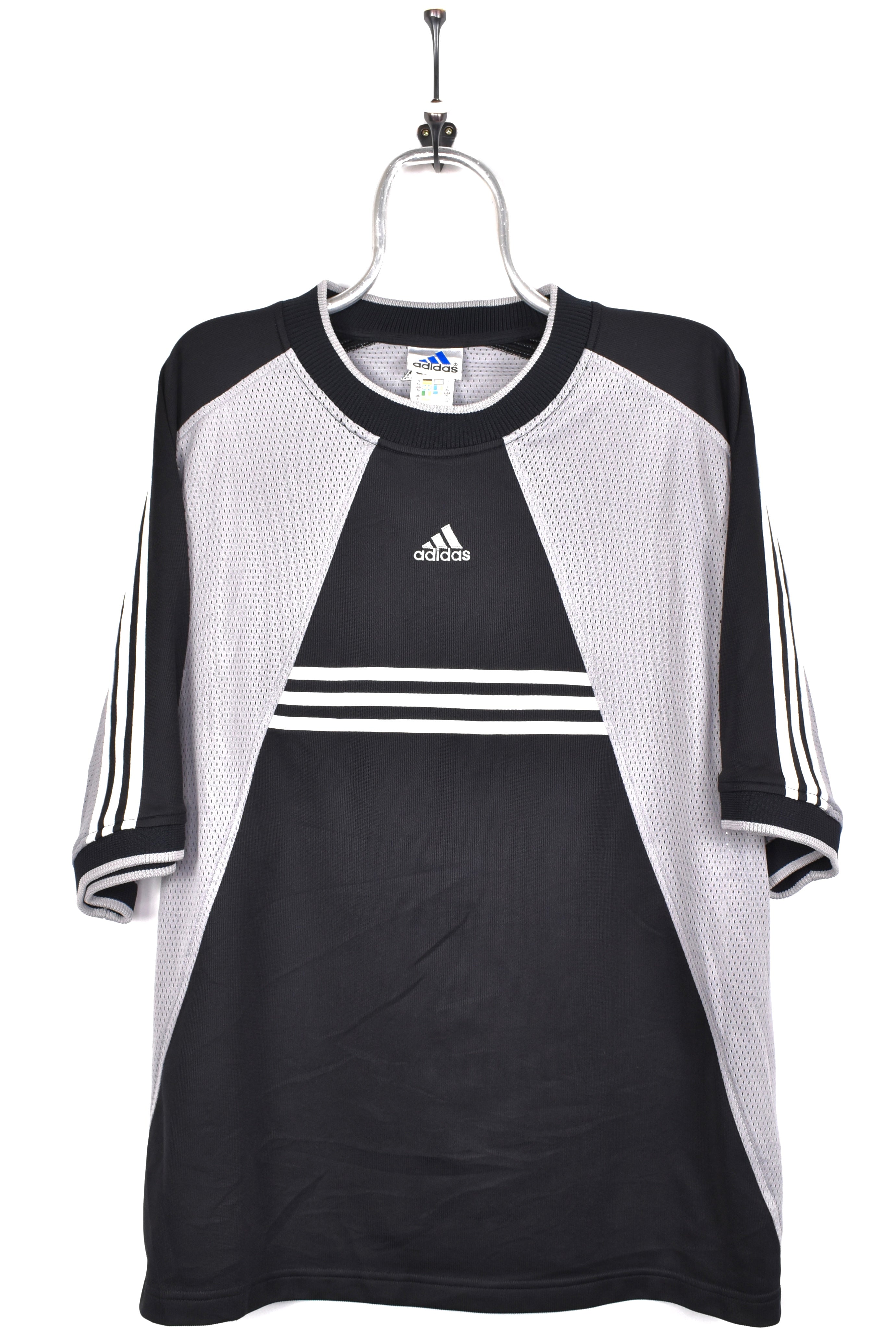 Vintage Adidas shirt, sportswear black embroidered tee - AU XXL ADIDAS