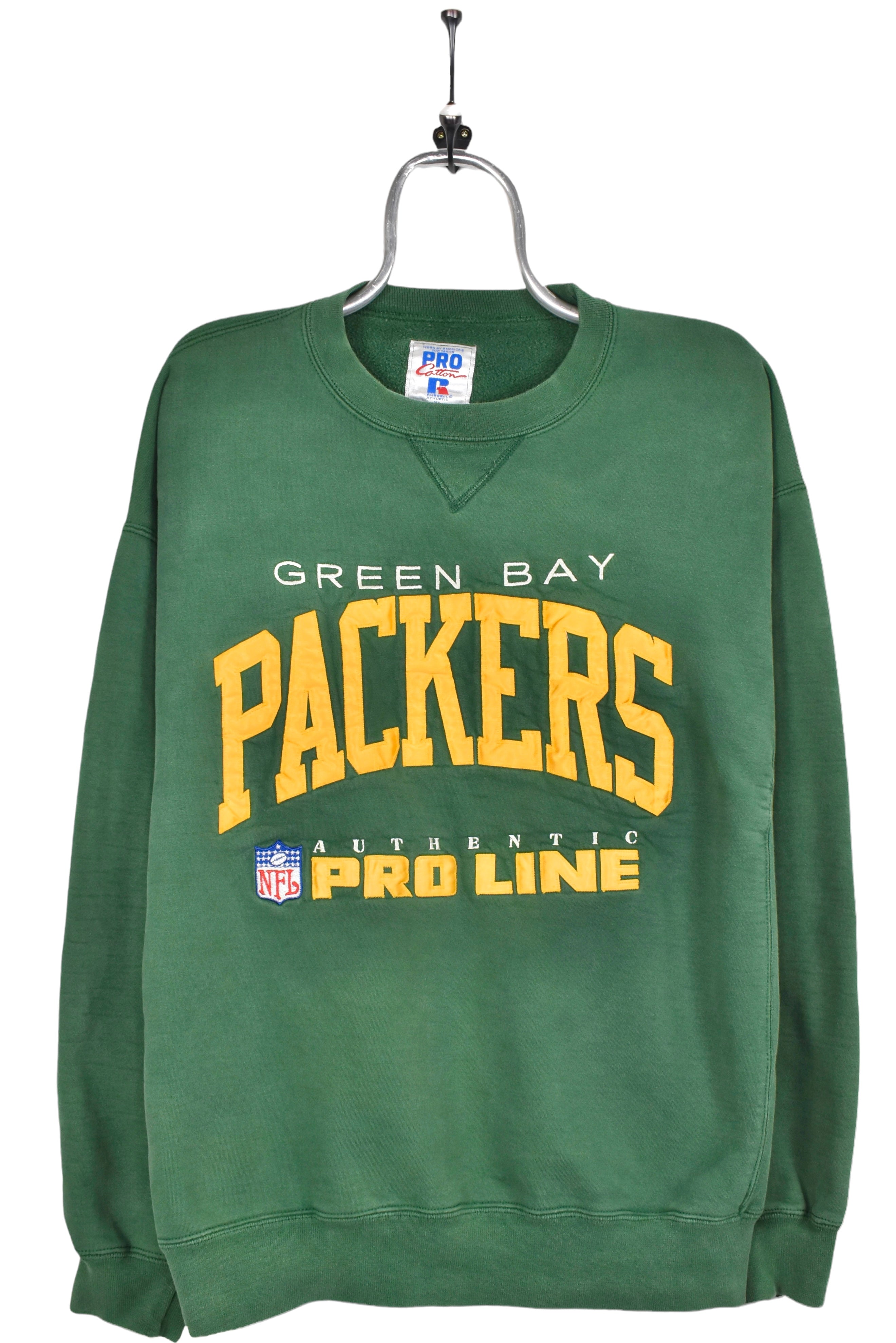 Vintage Green Bay Packers sweatshirt, NFL green embroidered crewneck - AU XL PRO SPORT