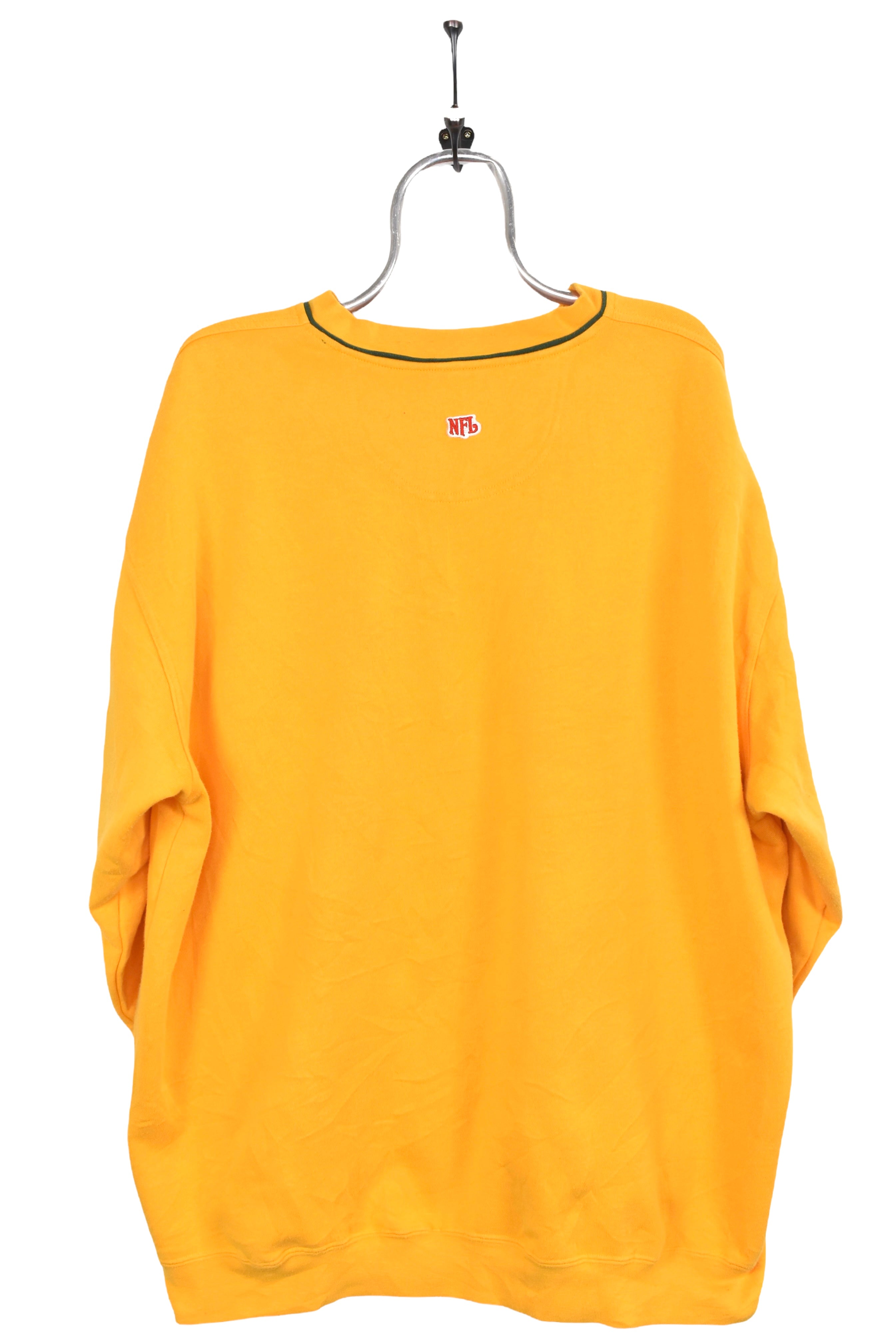Vintage Green Bay Packers sweatshirt, yellow embroidered pullover - AU XXXL PRO SPORT