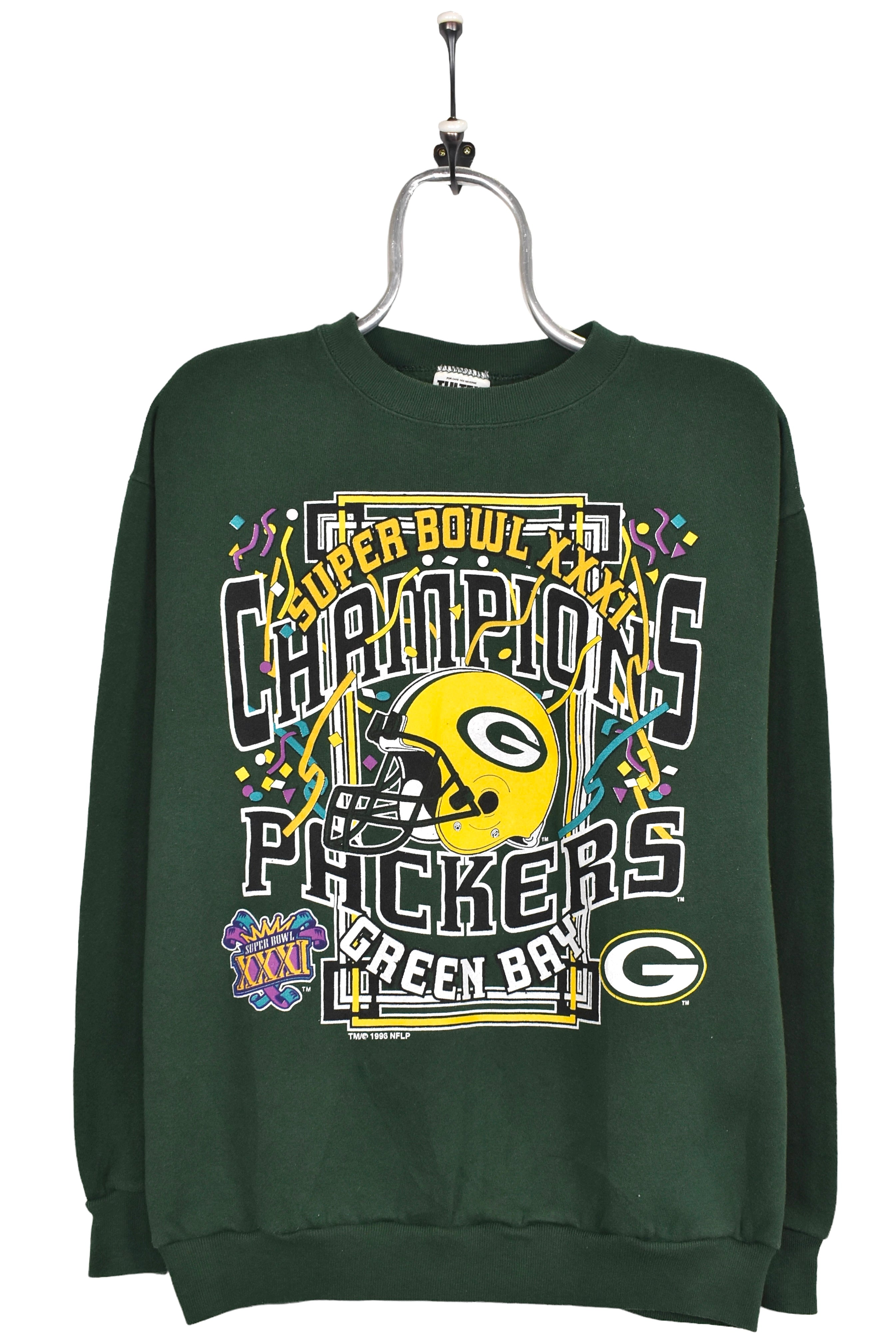 Vintage Green Bay Packers sweatshirt, 1996 green graphic crewneck - AU Medium PRO SPORT