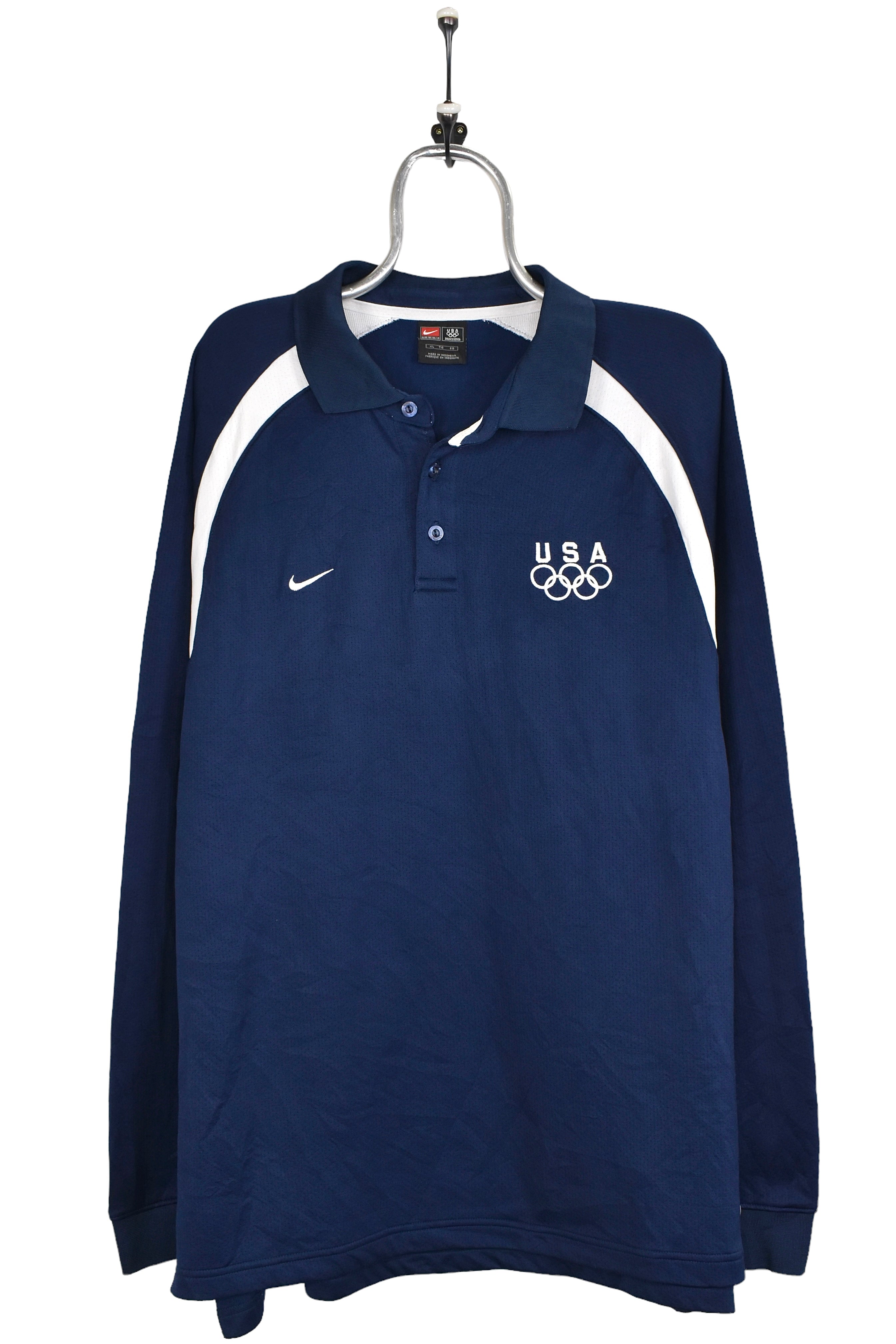 Vintage Nike sweatshirt, USA Olympic embroidered polo - AU XL