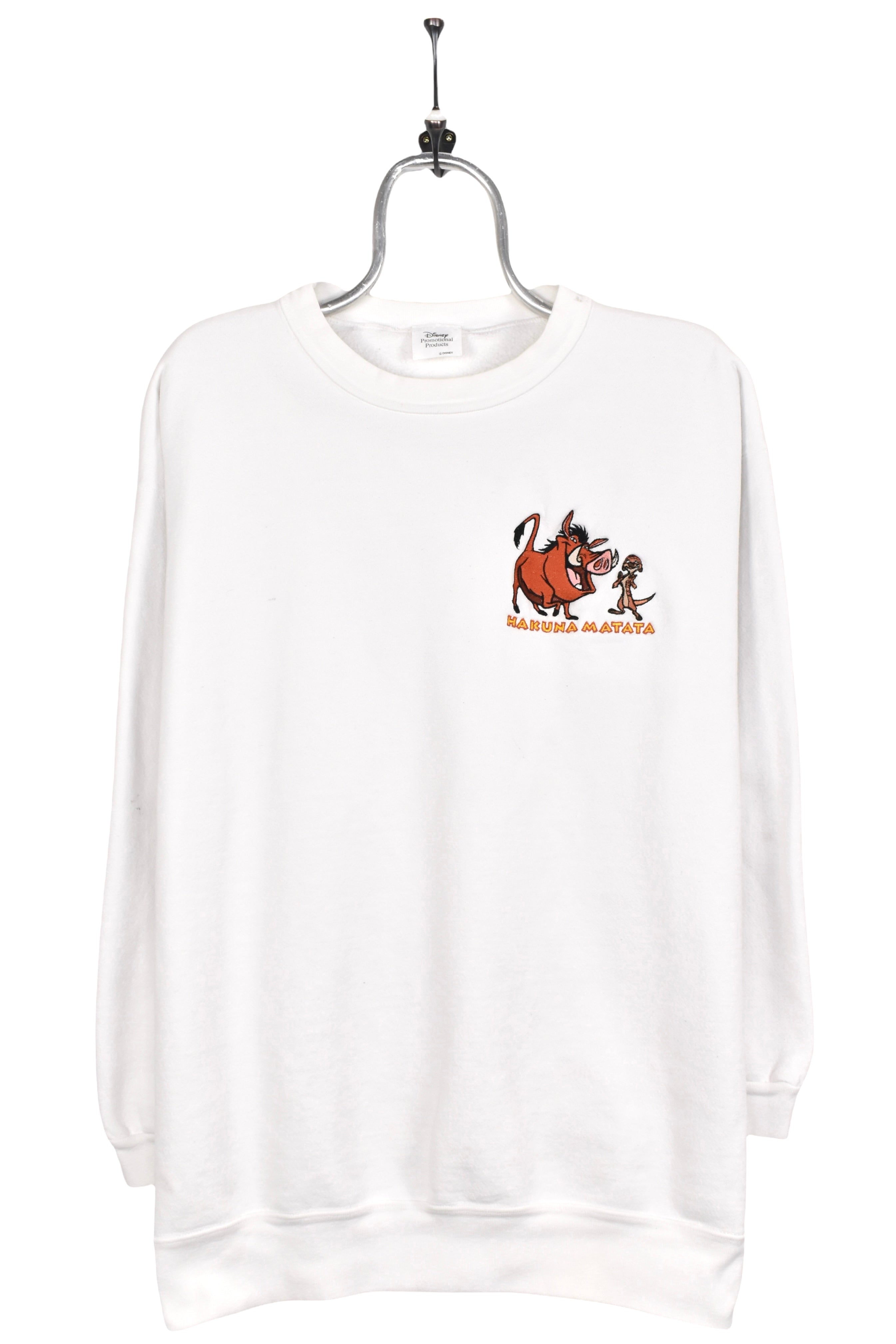 Vintage Lion King sweatshirt, Disney white embroidered crewneck - AU XL DISNEY / CARTOON