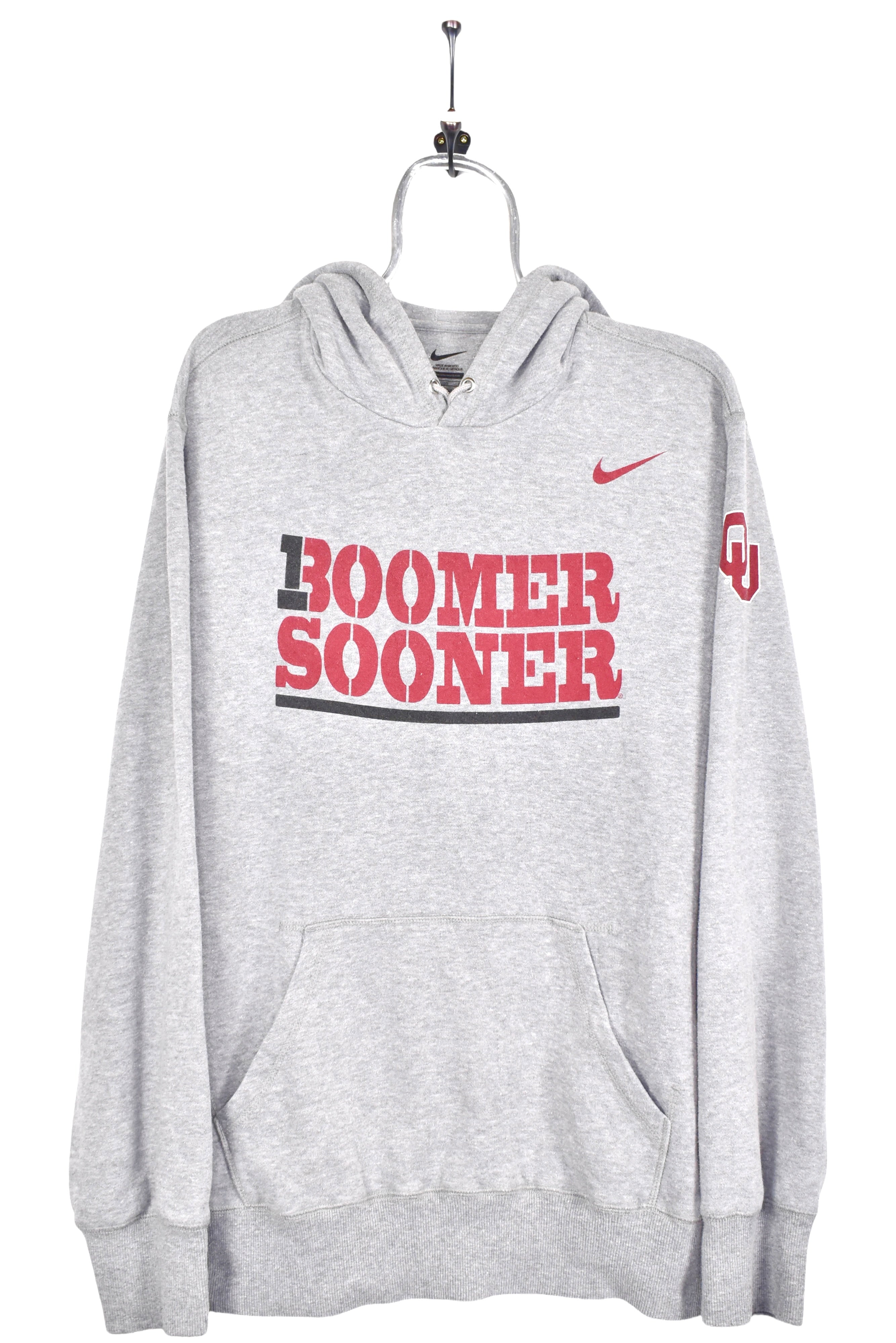 Vintage Ohio State University hoodie, grey graphic sweatshirt - AU Large COLLEGE
