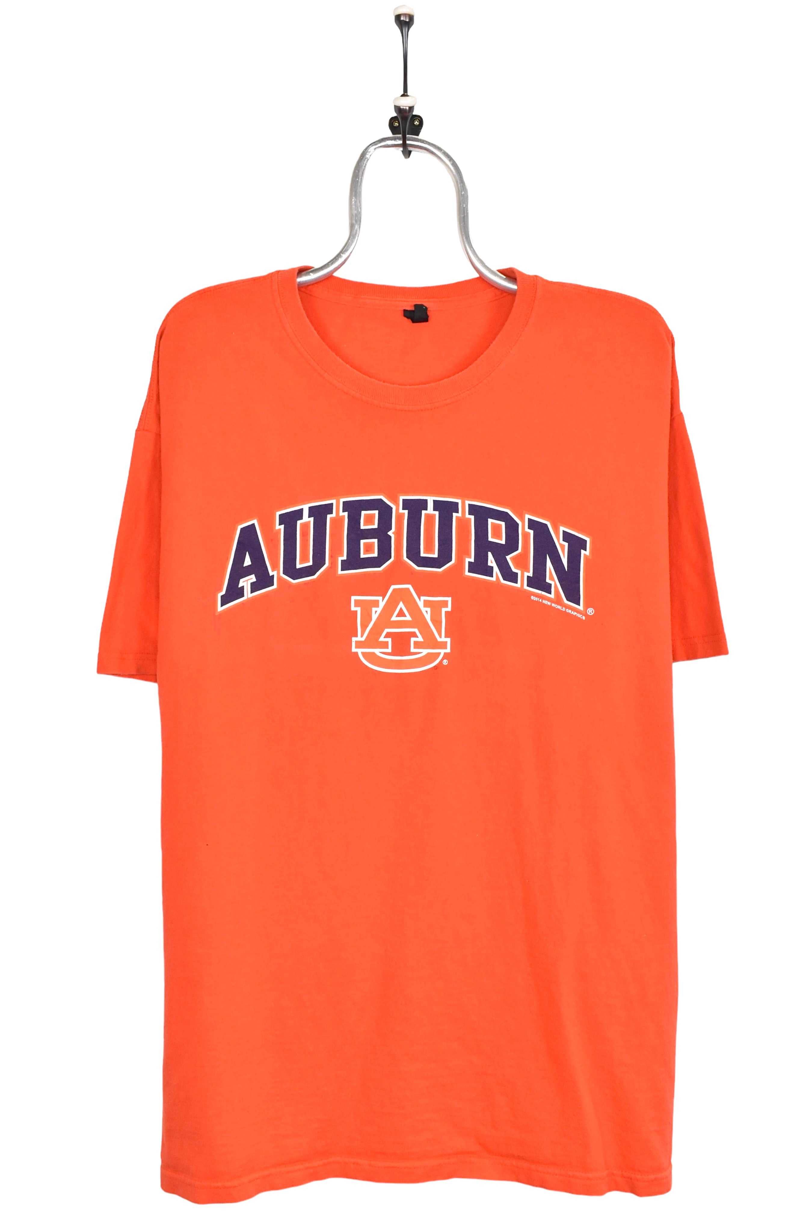 Modern Auburn University shirt, orange graphic tee - AU Large COLLEGE