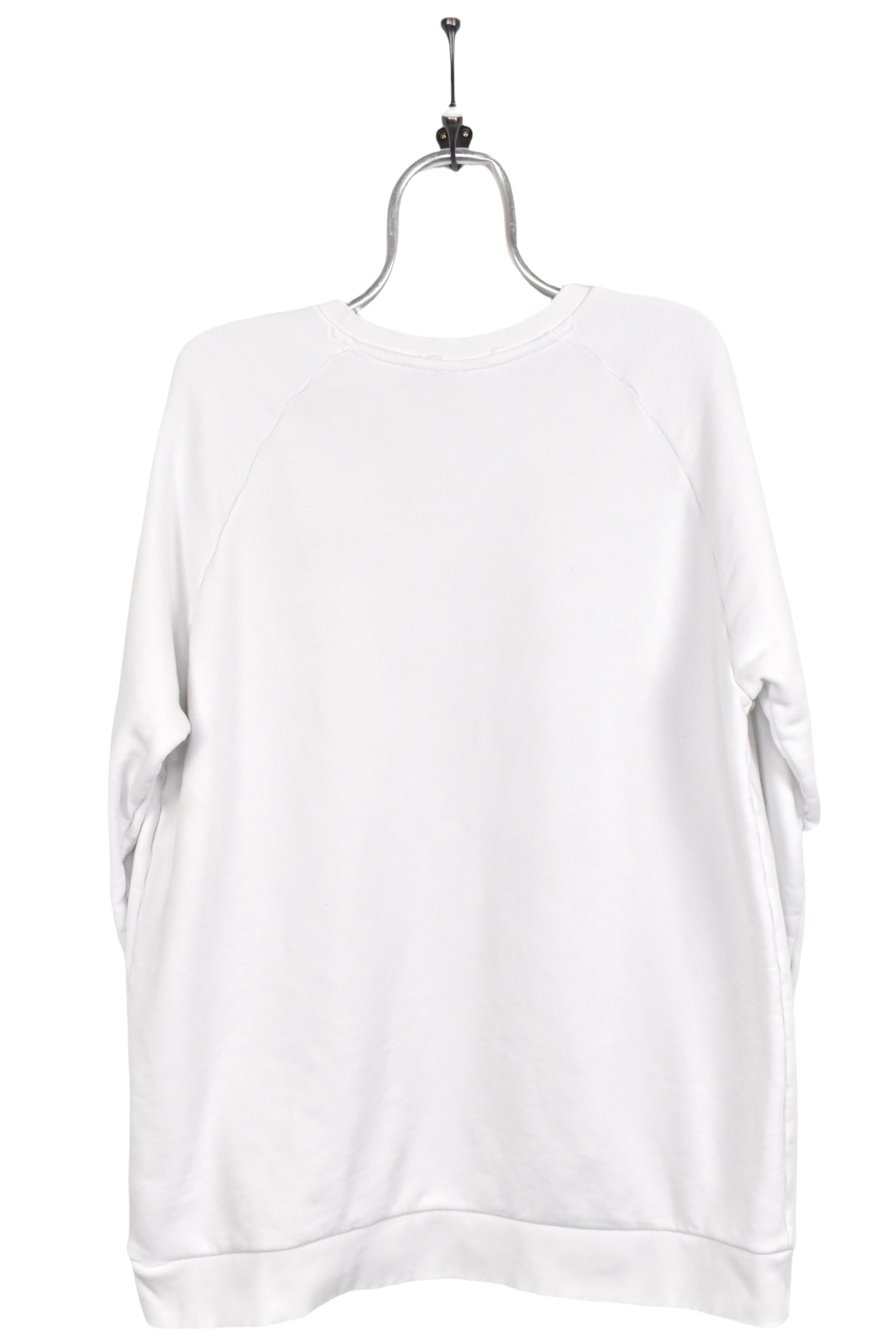 Vintage Adidas sweatshirt, white embroidered crewneck - AU XL ADIDAS