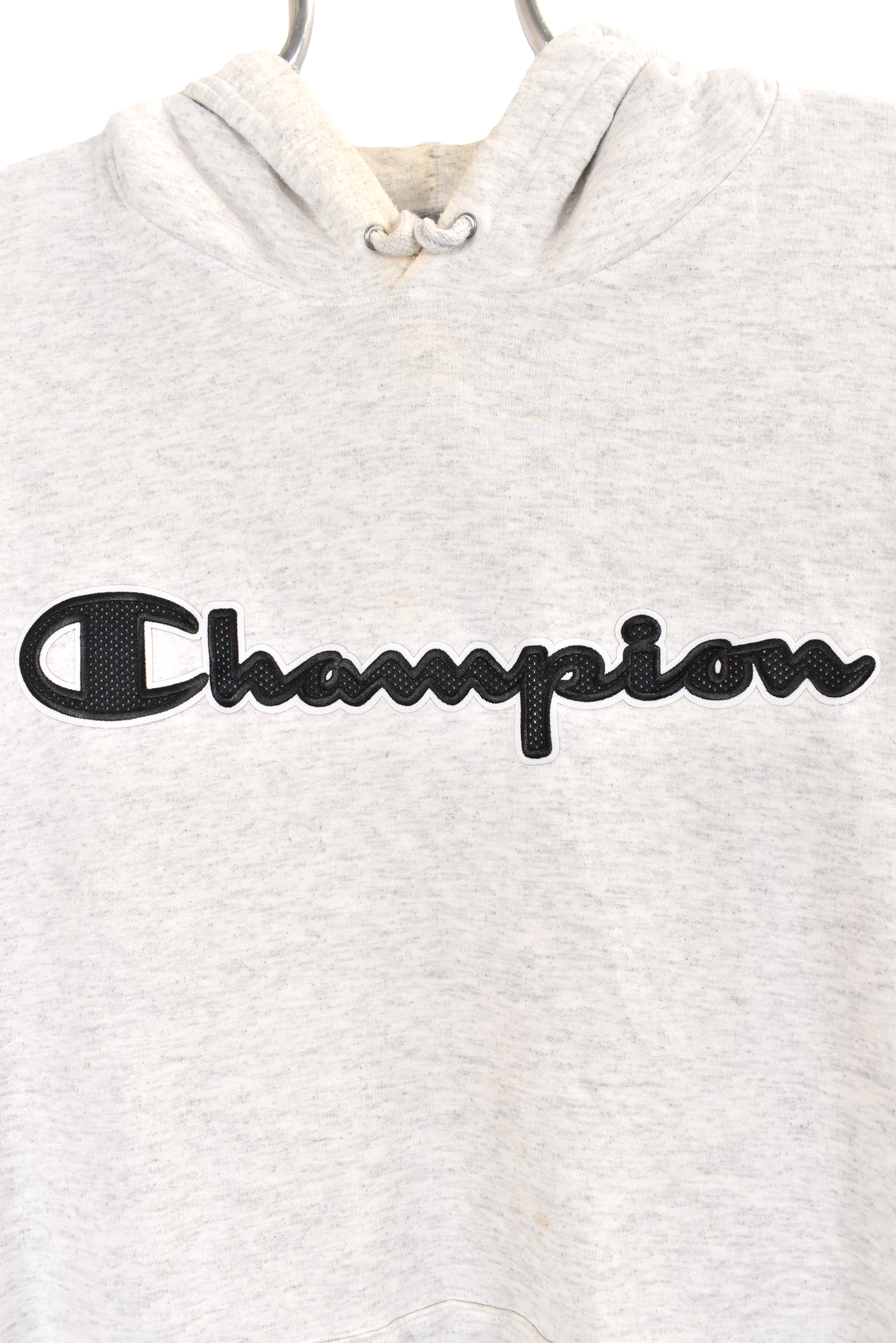 Vintage Champion hoodie, white graphic sweatshirt - AU XXL CHAMPION