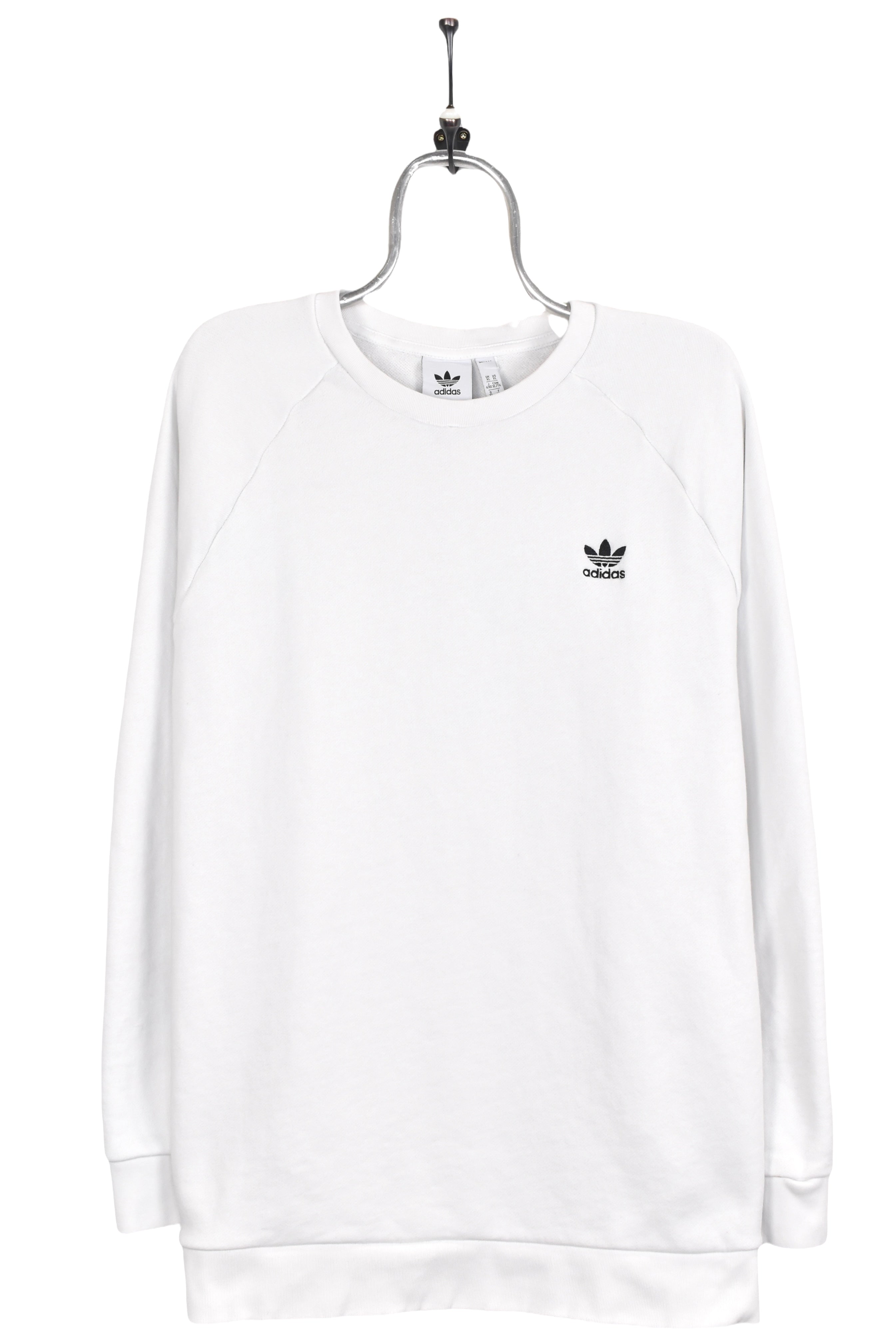 Vintage Adidas sweatshirt, white embroidered crewneck - AU XL ADIDAS