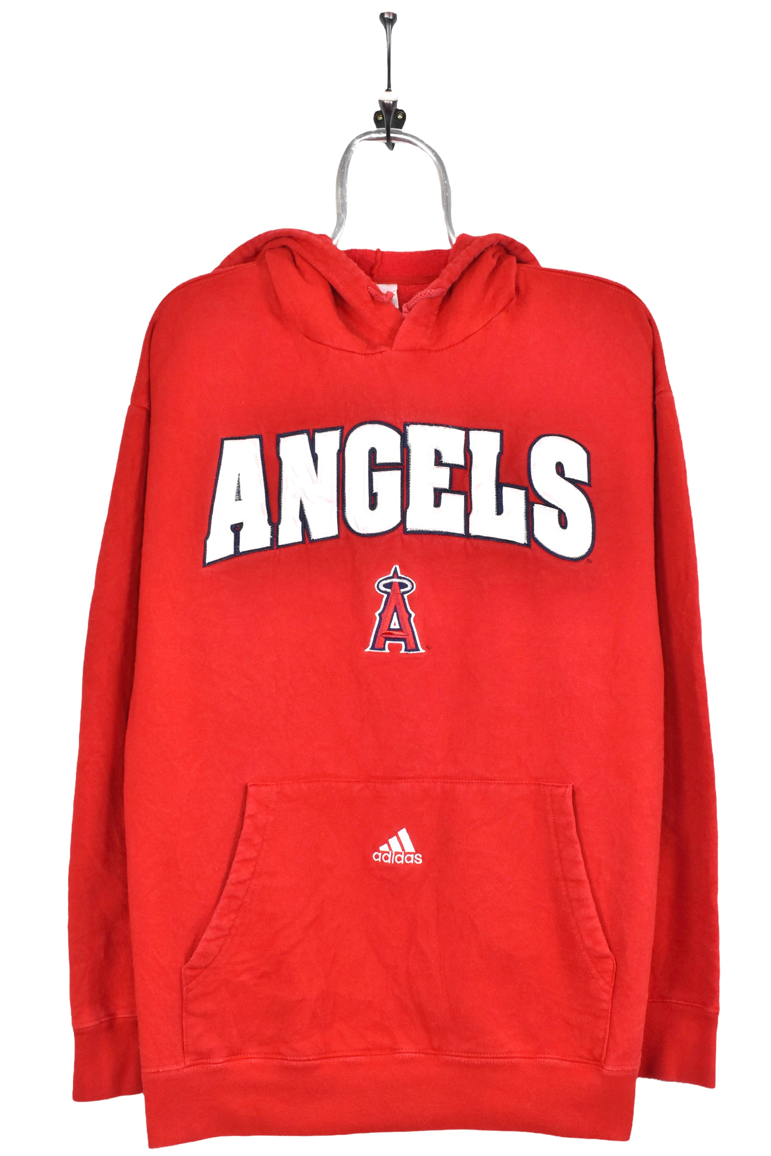 Vintage Los Angeles Angels hoodie, MLB red embroidered sweatshirt - AU Large PRO SPORT