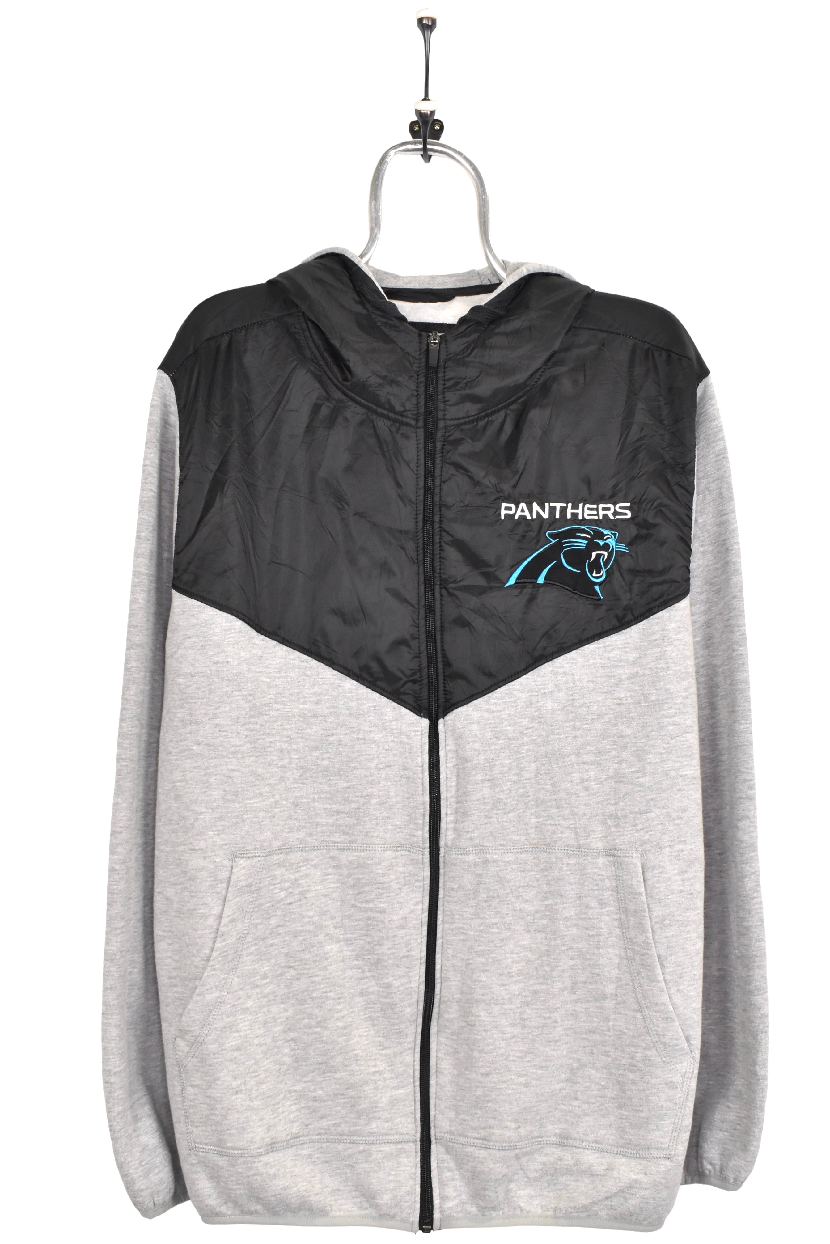 Modern Carolina Panthers hoodie, NFL grey embroidered sweatshirt - AU XL PRO SPORT