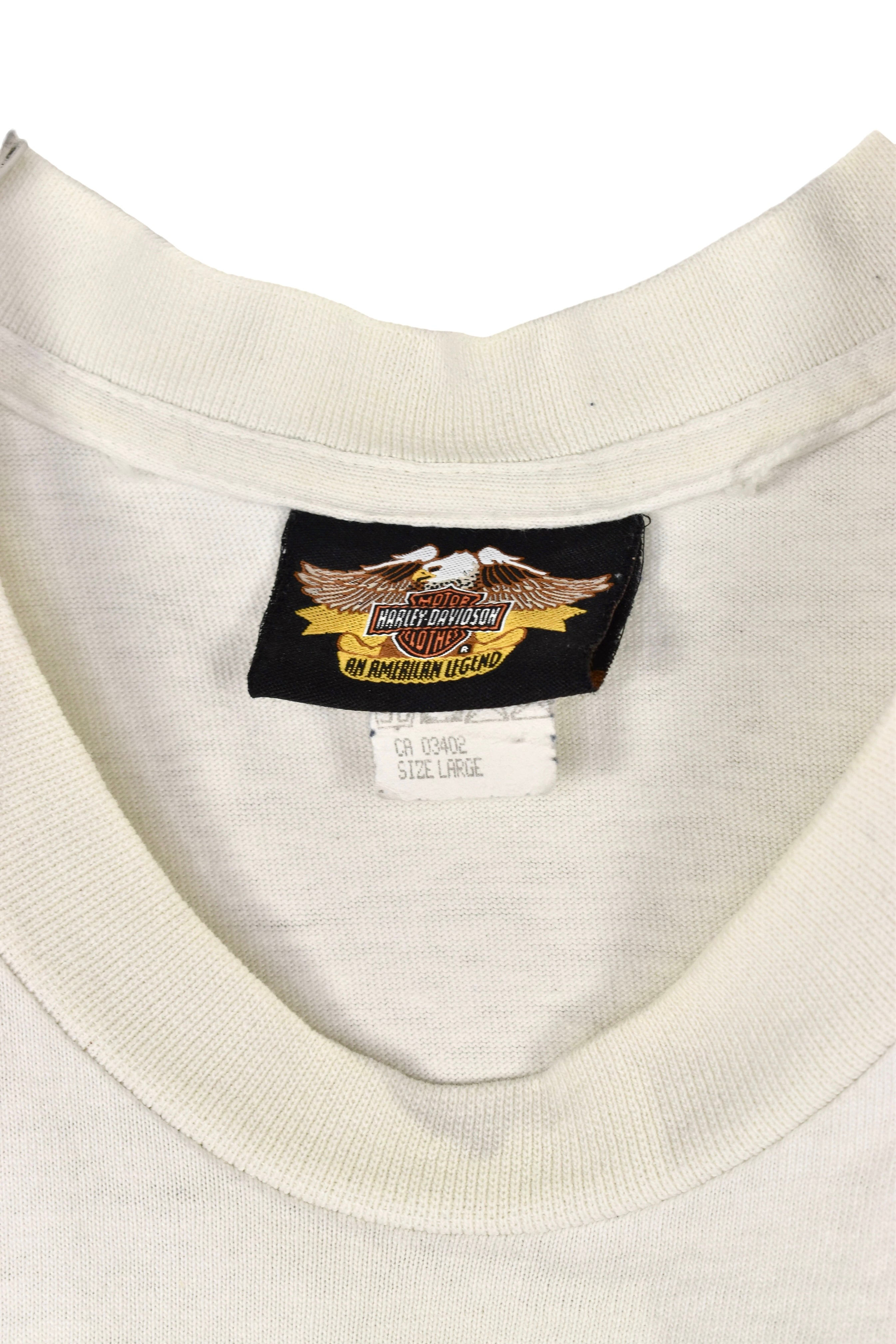 Vintage Harley Davidson shirt, white graphic tee - Large