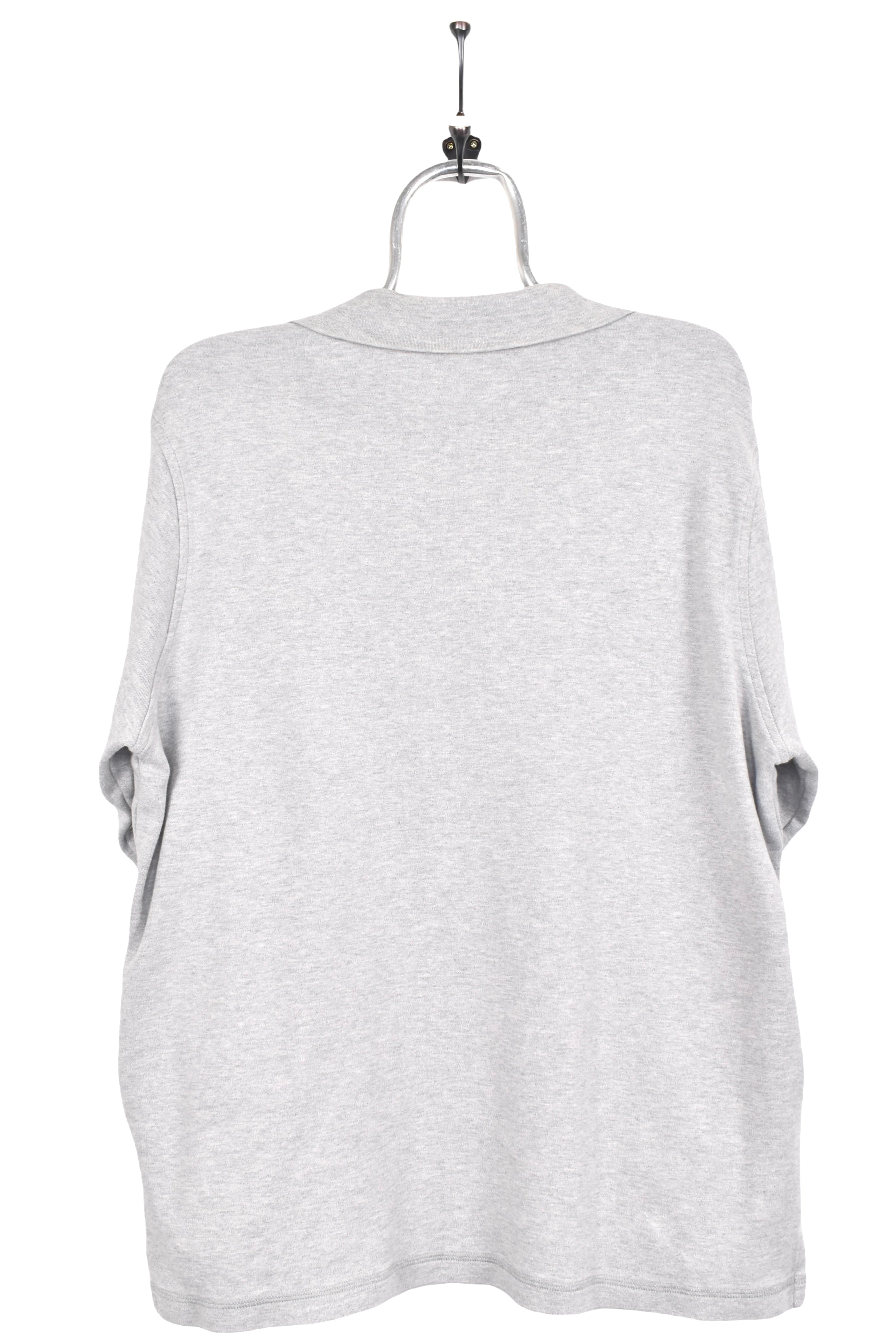 Vintage Lacoste sweatshirt, grey embroidered 1/4 zip jumper - AU L LACOSTE
