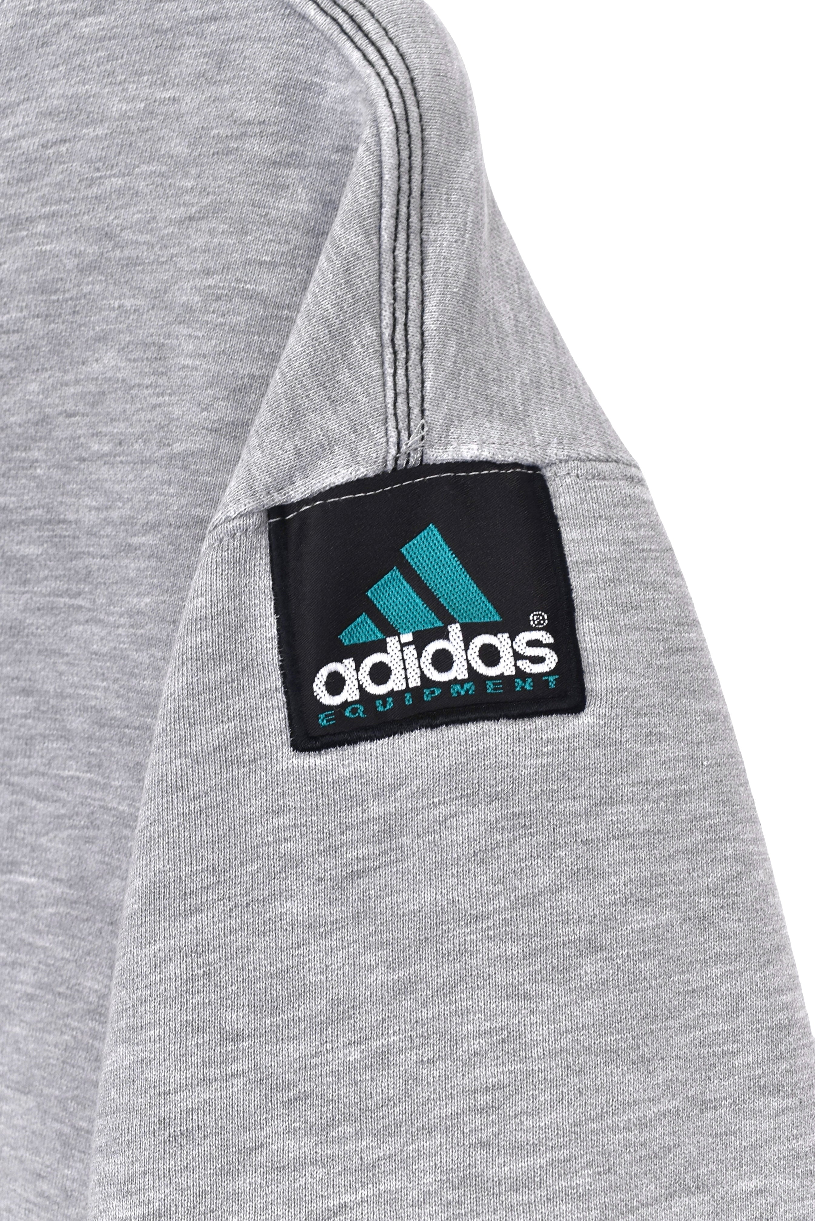 Vintage Adidas Equipment sweatshirt, grey embroidered crewneck - Large